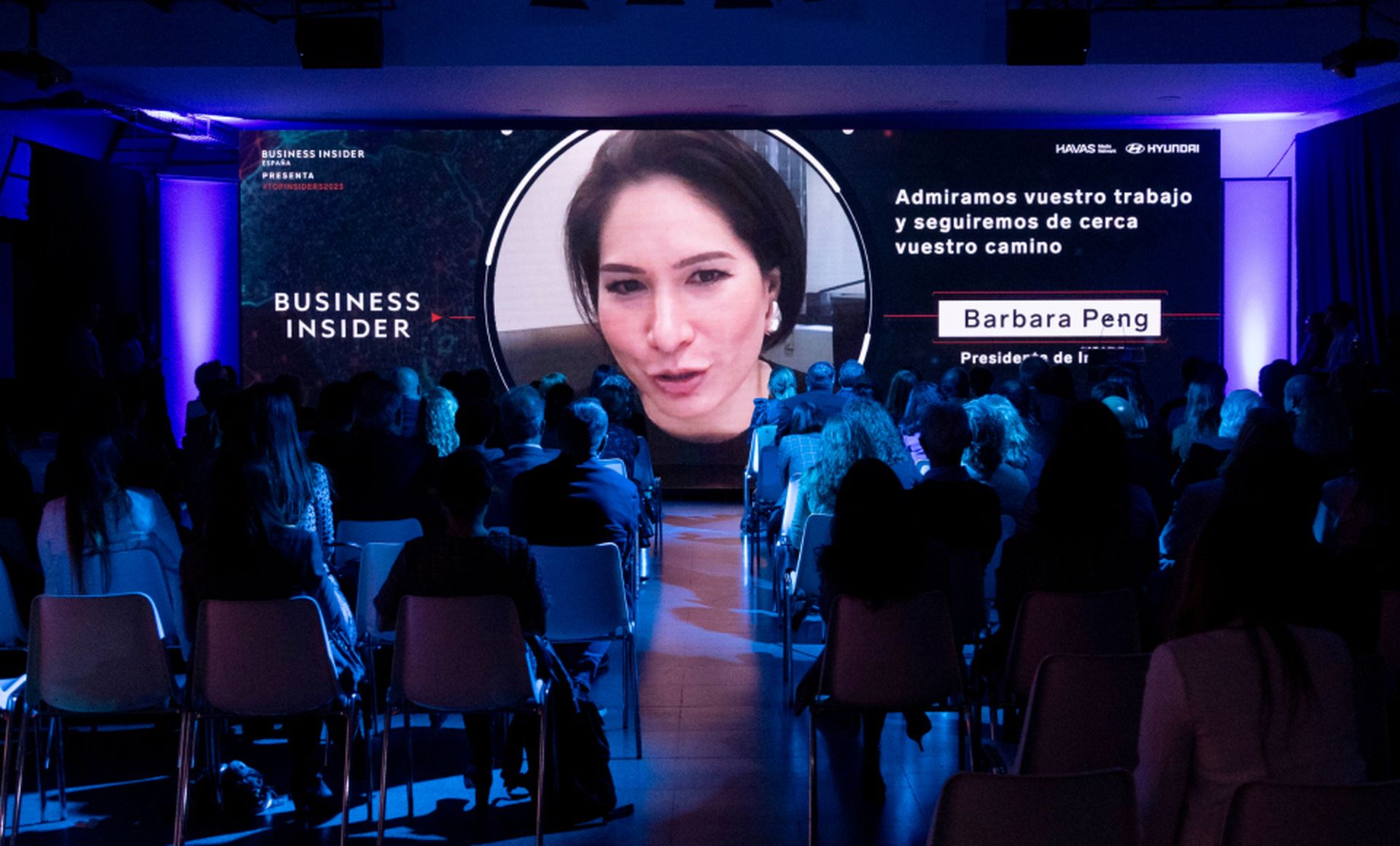 Barbara Peng, presidenta de Insider, participó en los Premios Top Insiders 2023 a través de un vídeo. 