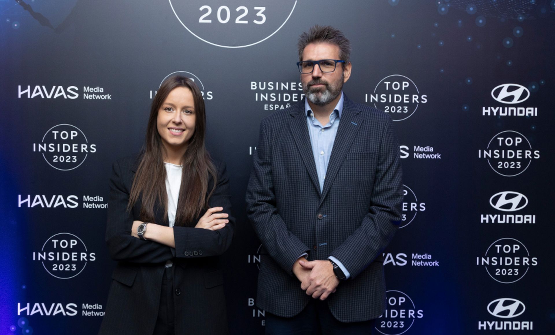 Yaiza Canosa, fundadora y consejera delegada de GOI; y Gabriel Jiménez, Head of PR & Brand Solutions de Axel Springer España.
