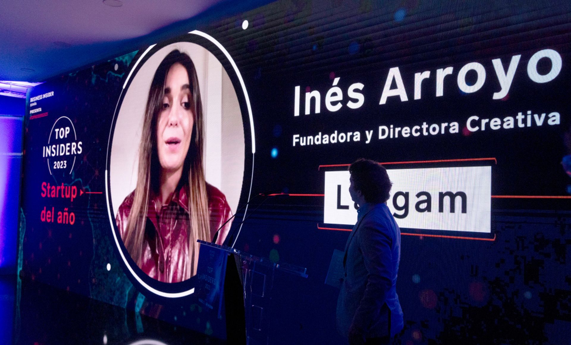 Inés Arroyo, fundadora y directora creativa de Laagam, agradeció el reconocimiento como Top Insider a través de un vídeo. 