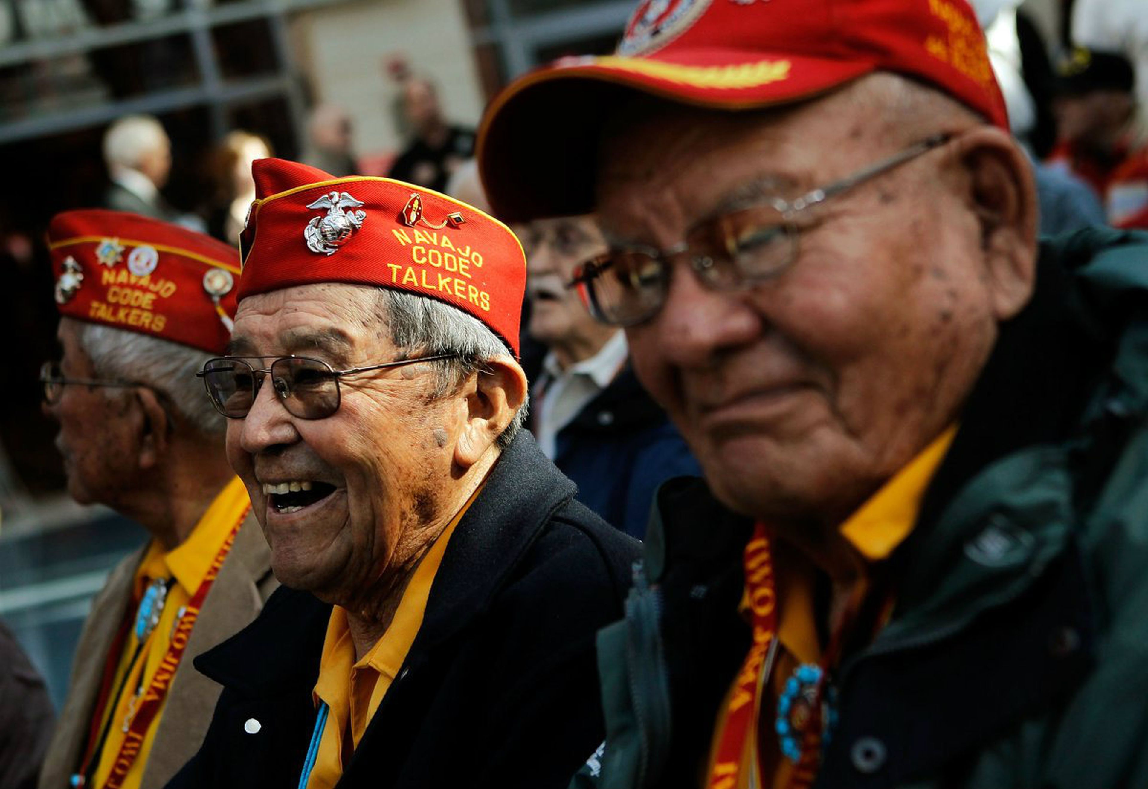 Veteranos navajo de la batalla de Iwo Jima durante el 65 aniversario en 2010.