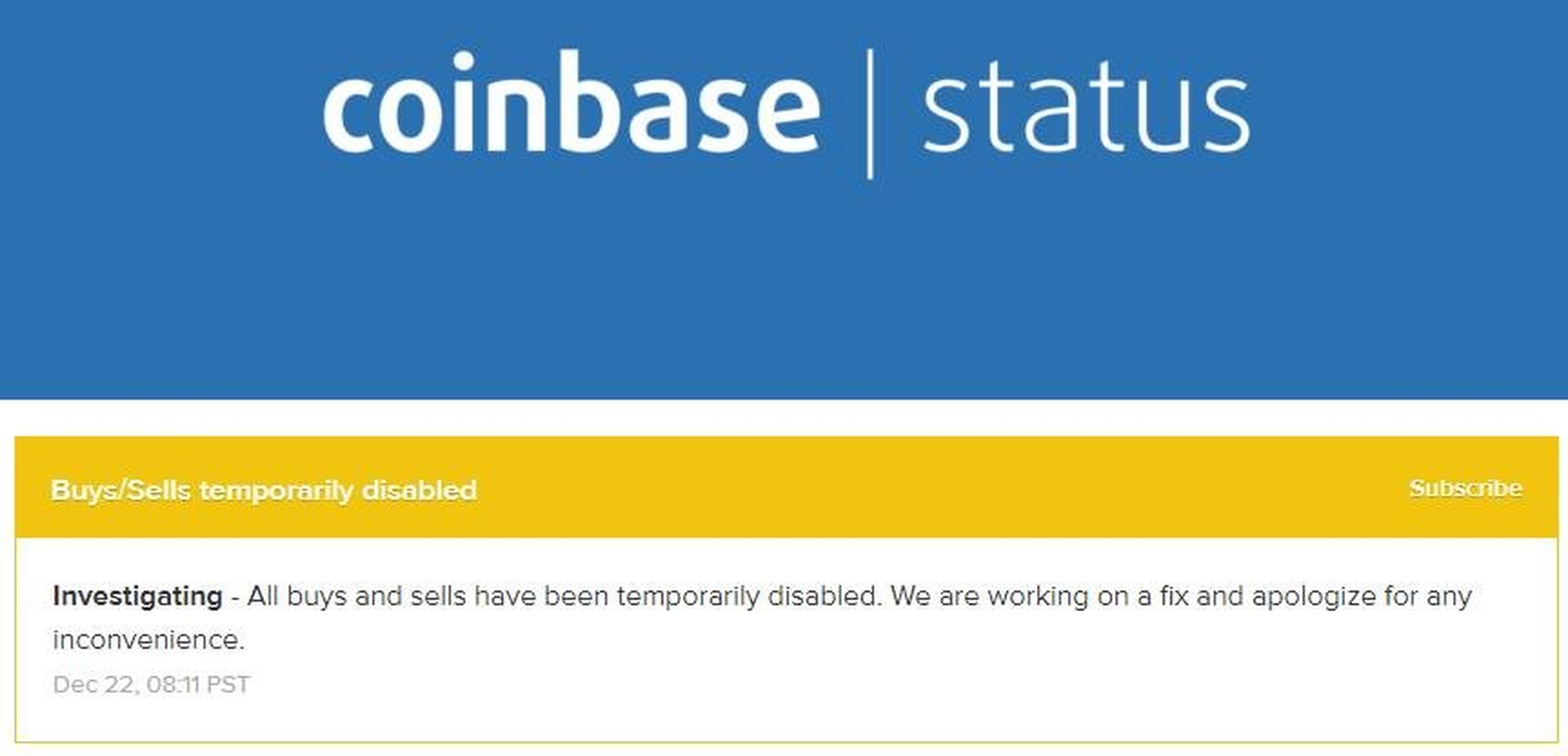 coinbase status