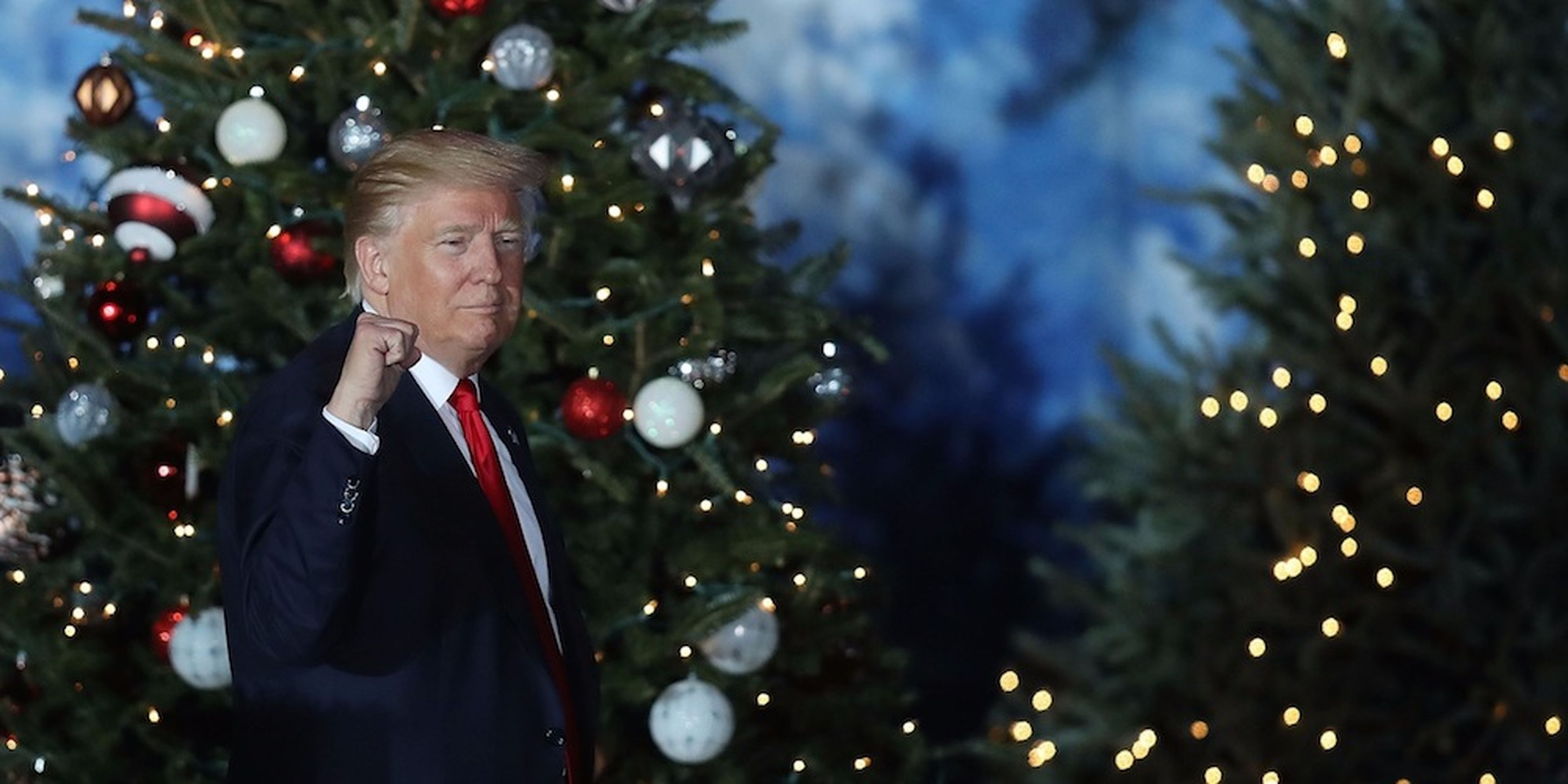 Donald Trump celebra la Navidad de 2016