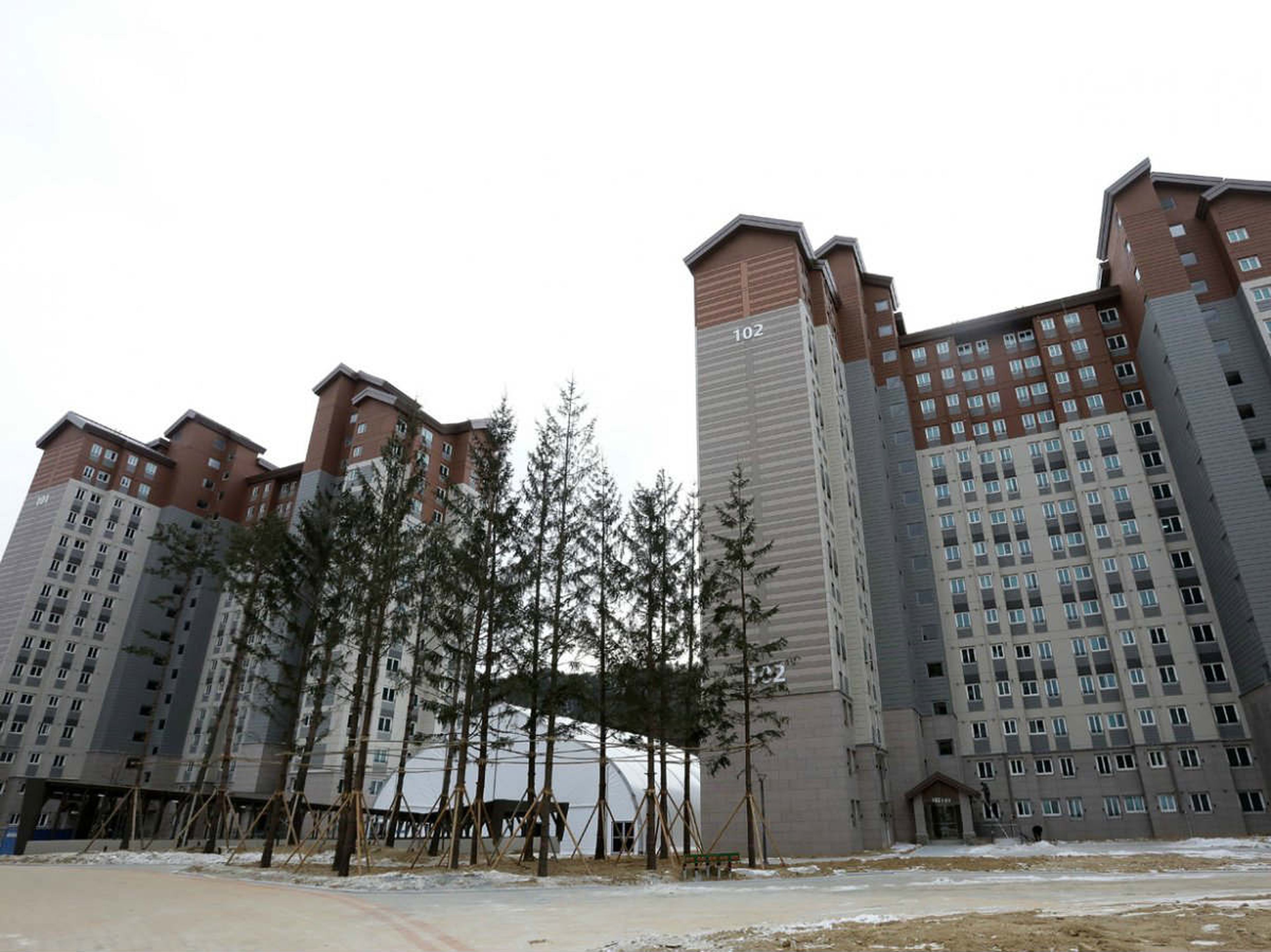 Edificios Villa Olímpica Juegos de Invierno Corea del Sur 2018