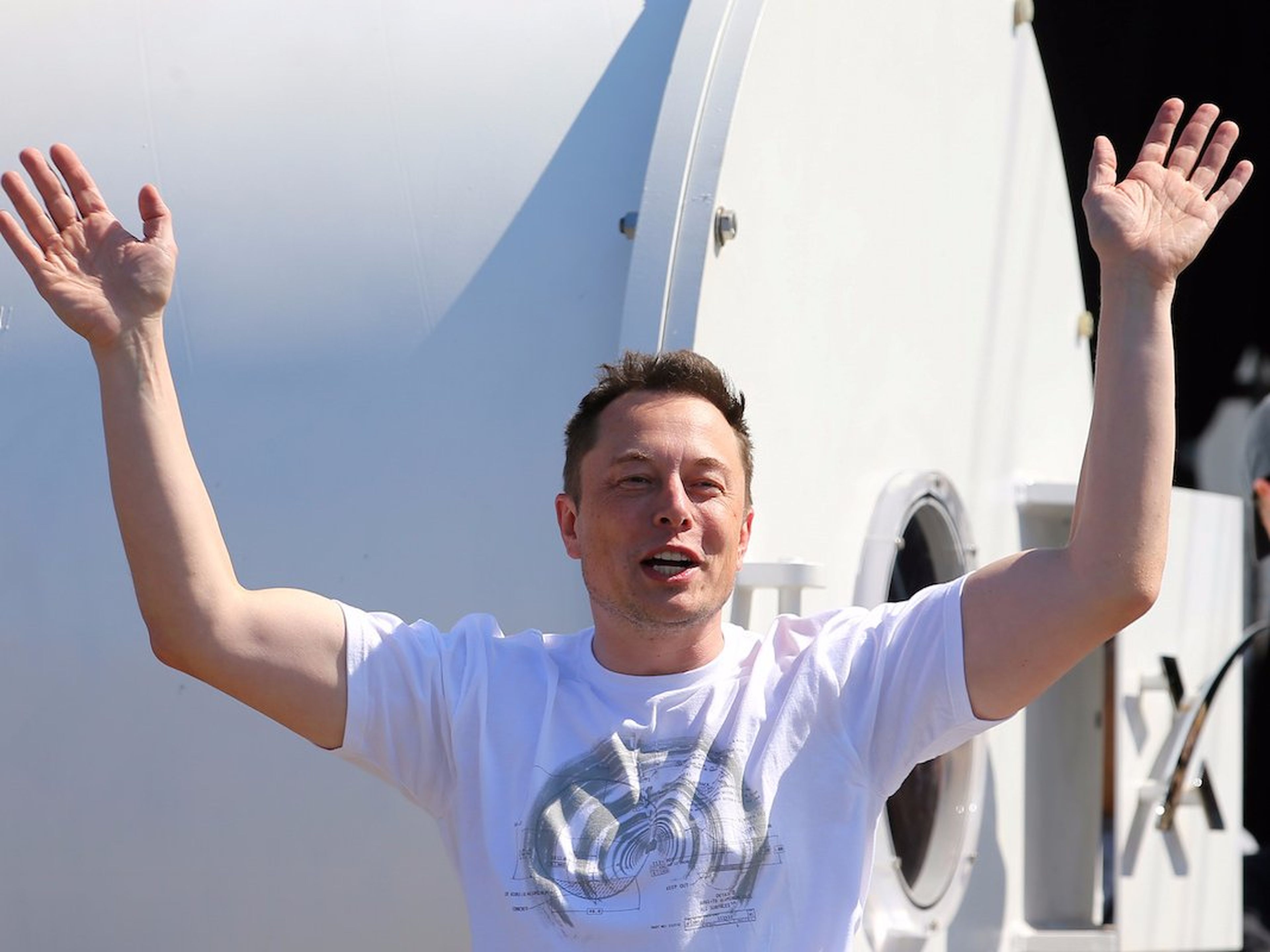 Elon Musk exultante