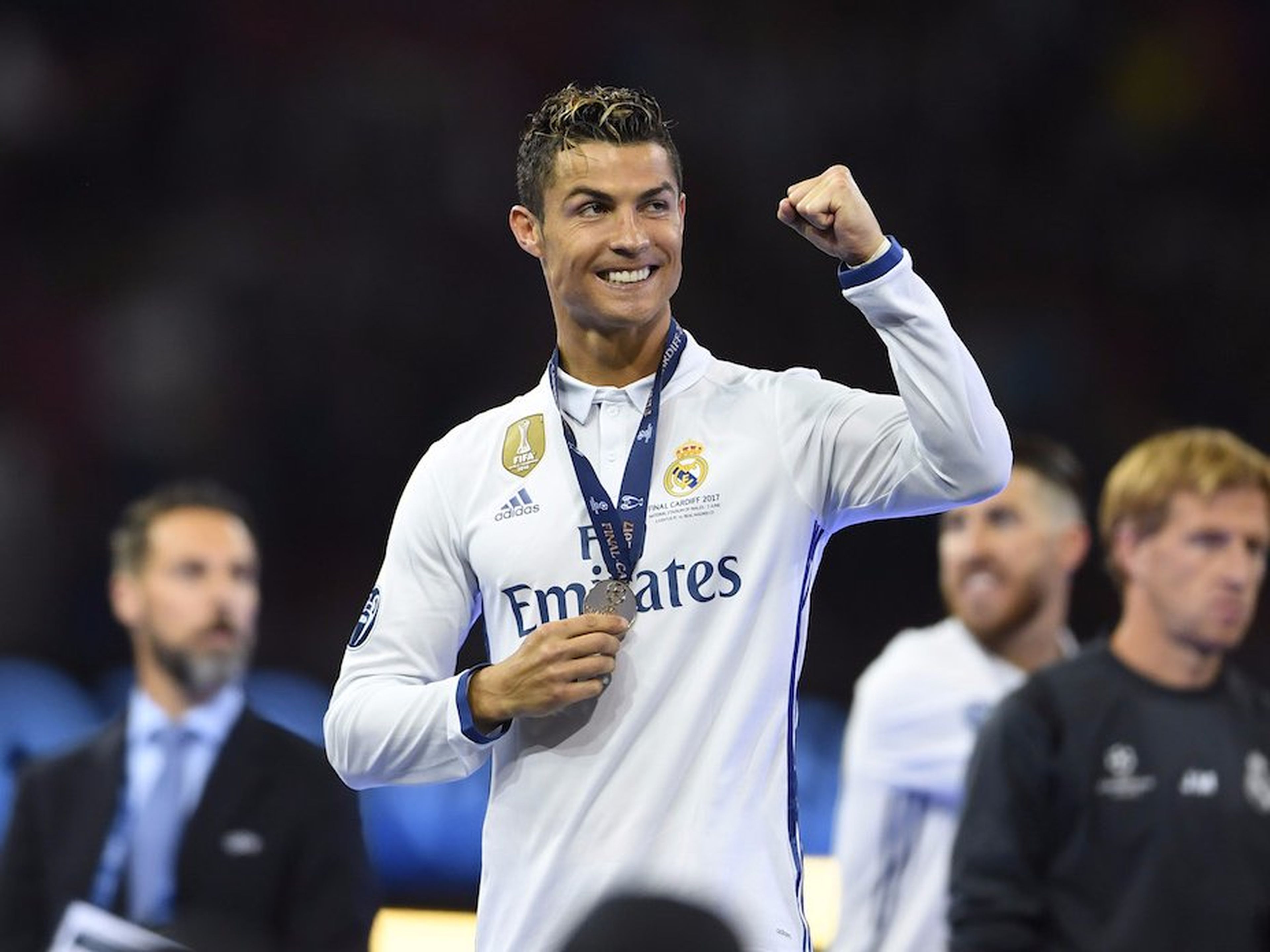 Cristiano Ronaldo celebra la victoria frente a la Juve