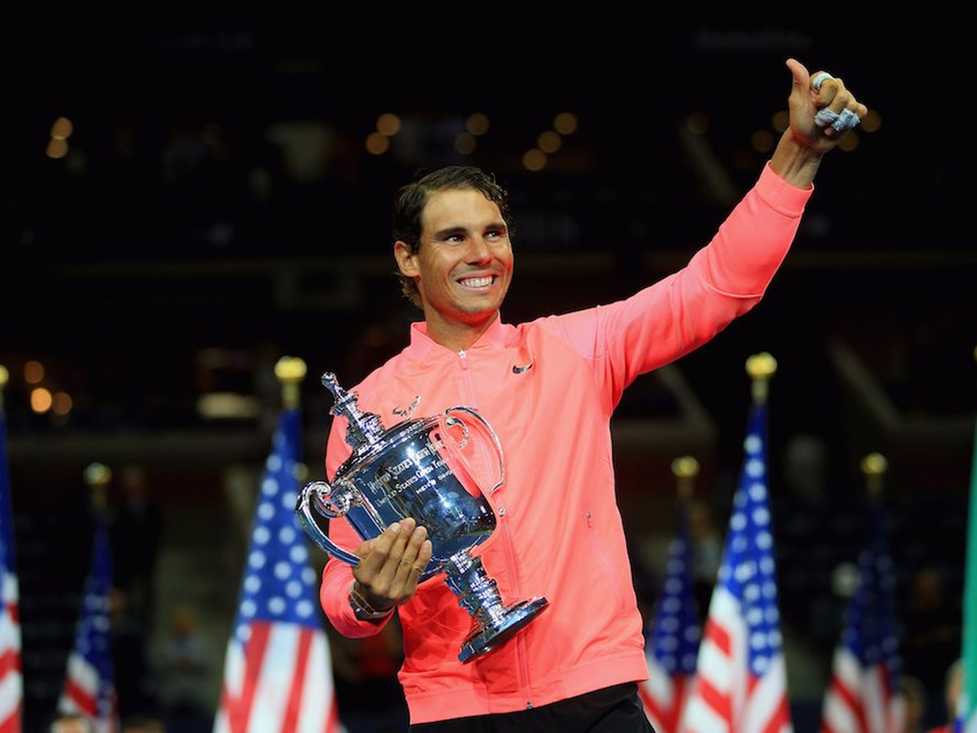 Rafa Nadal celebra la victoria en el U.S. Open