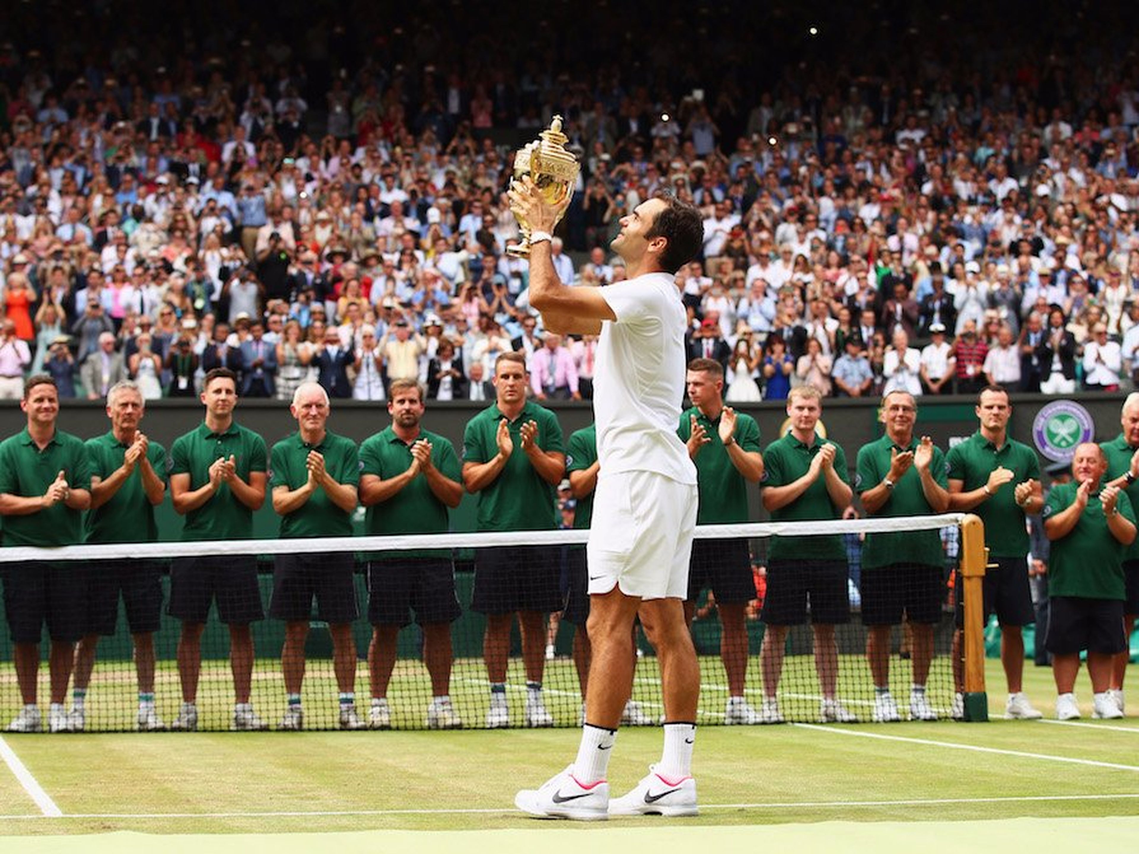 Roger Federer celebra su 19 Grand Slam