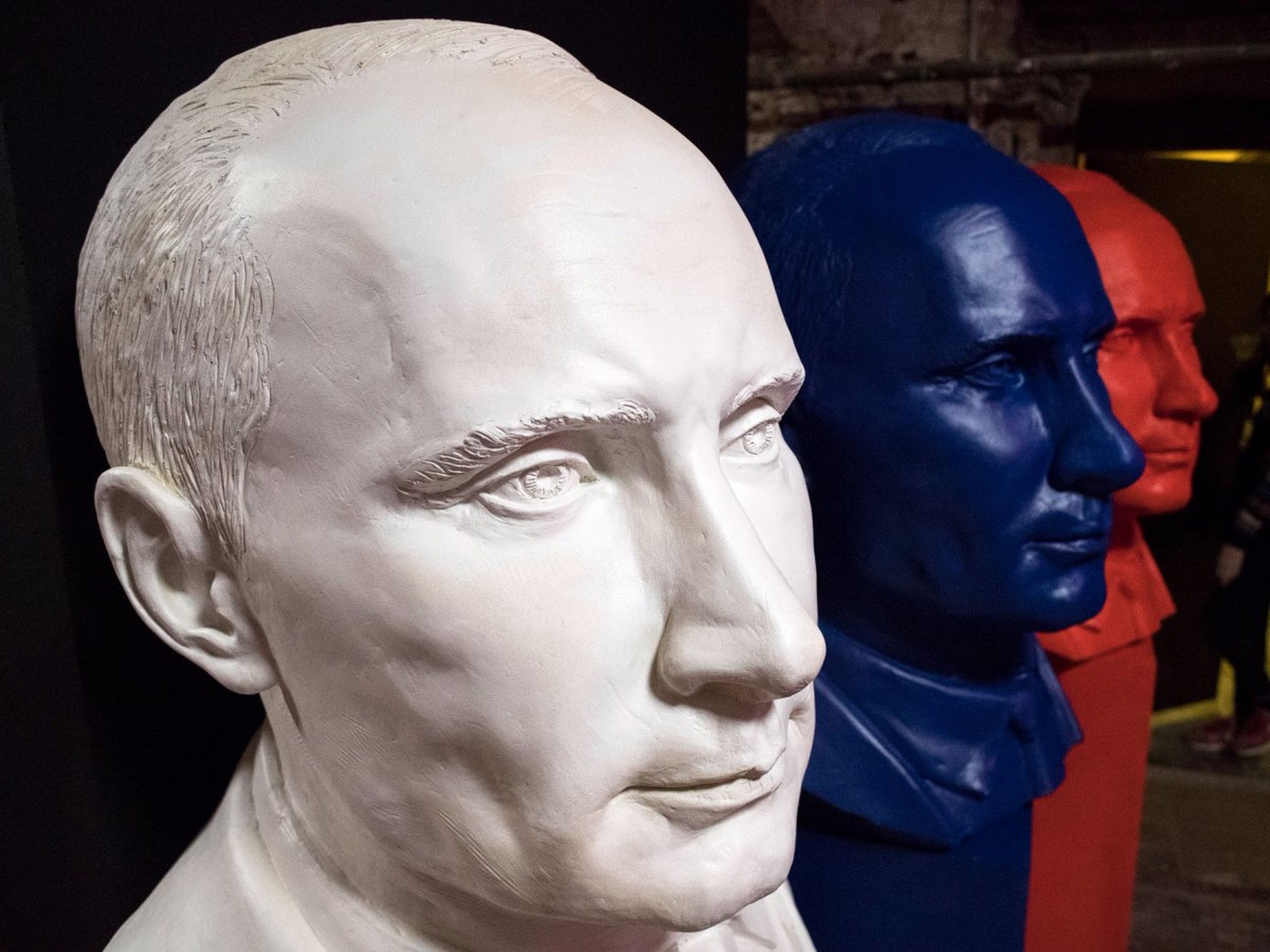 Exposición sobre Vladimir Putin, presidente de Rusia