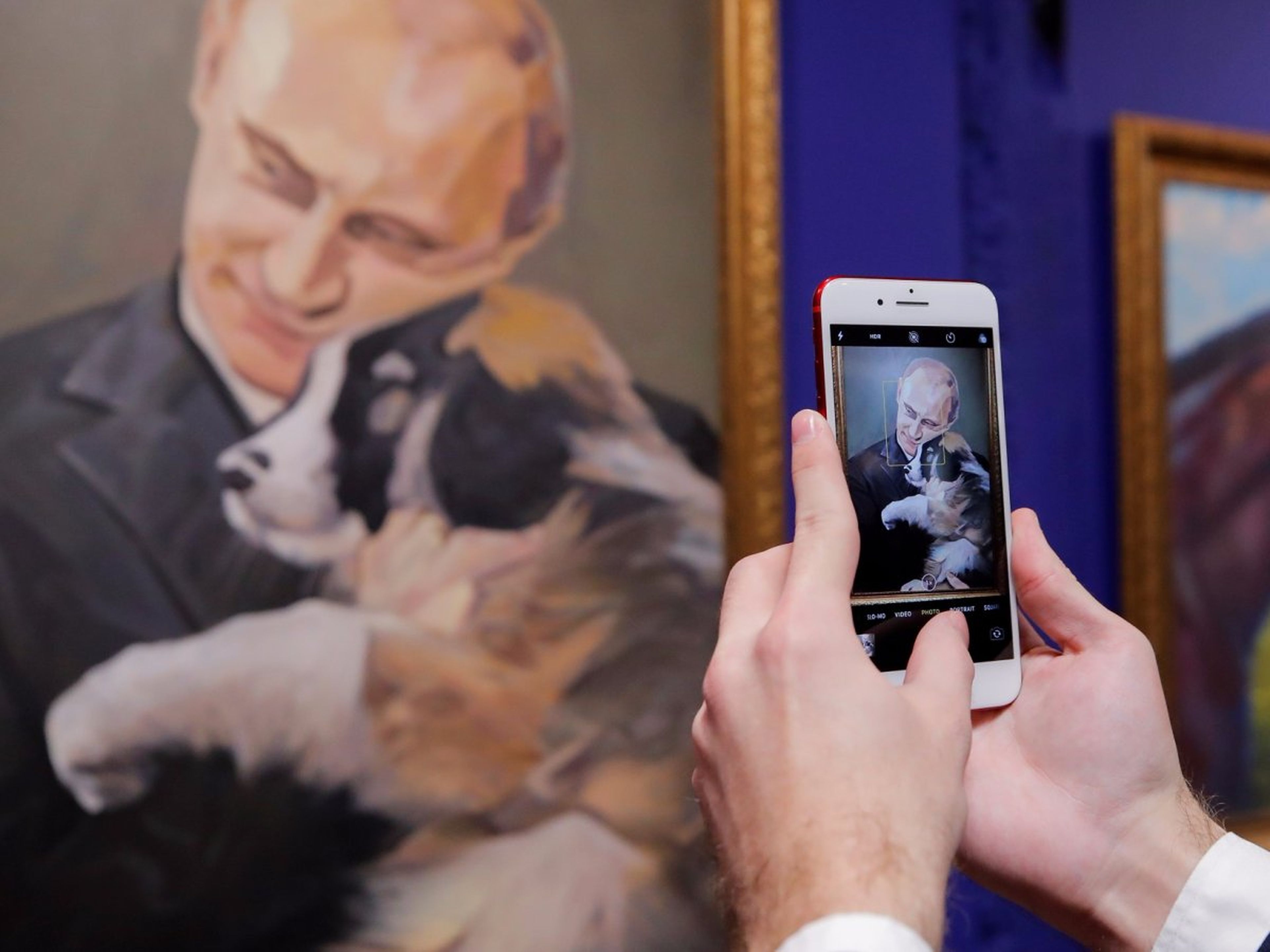 Exposición sobre Vladimir Putin, presidente de Rusia