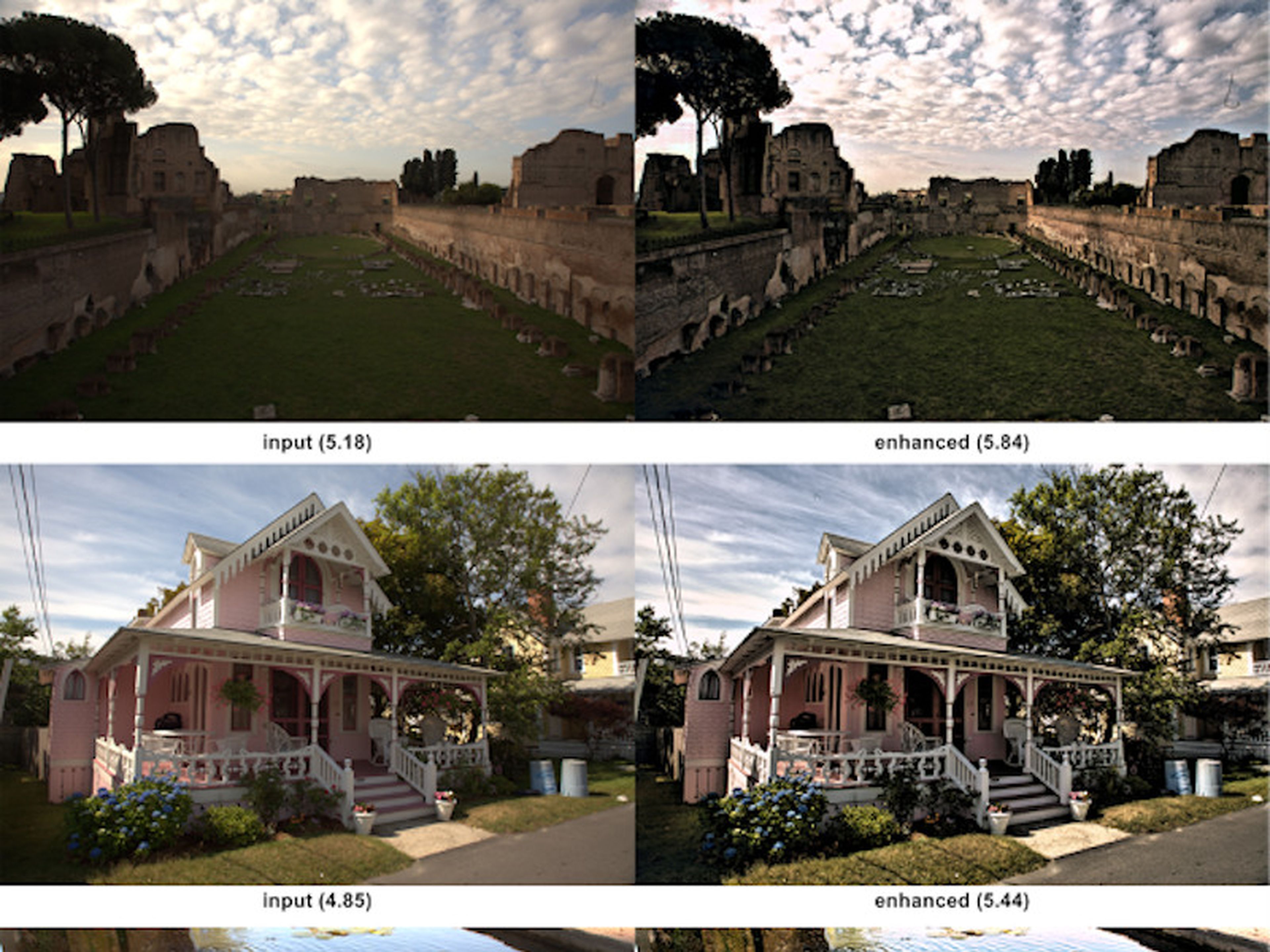 Fotos IA Google-Comparación de la foto de una casa procesada con IA