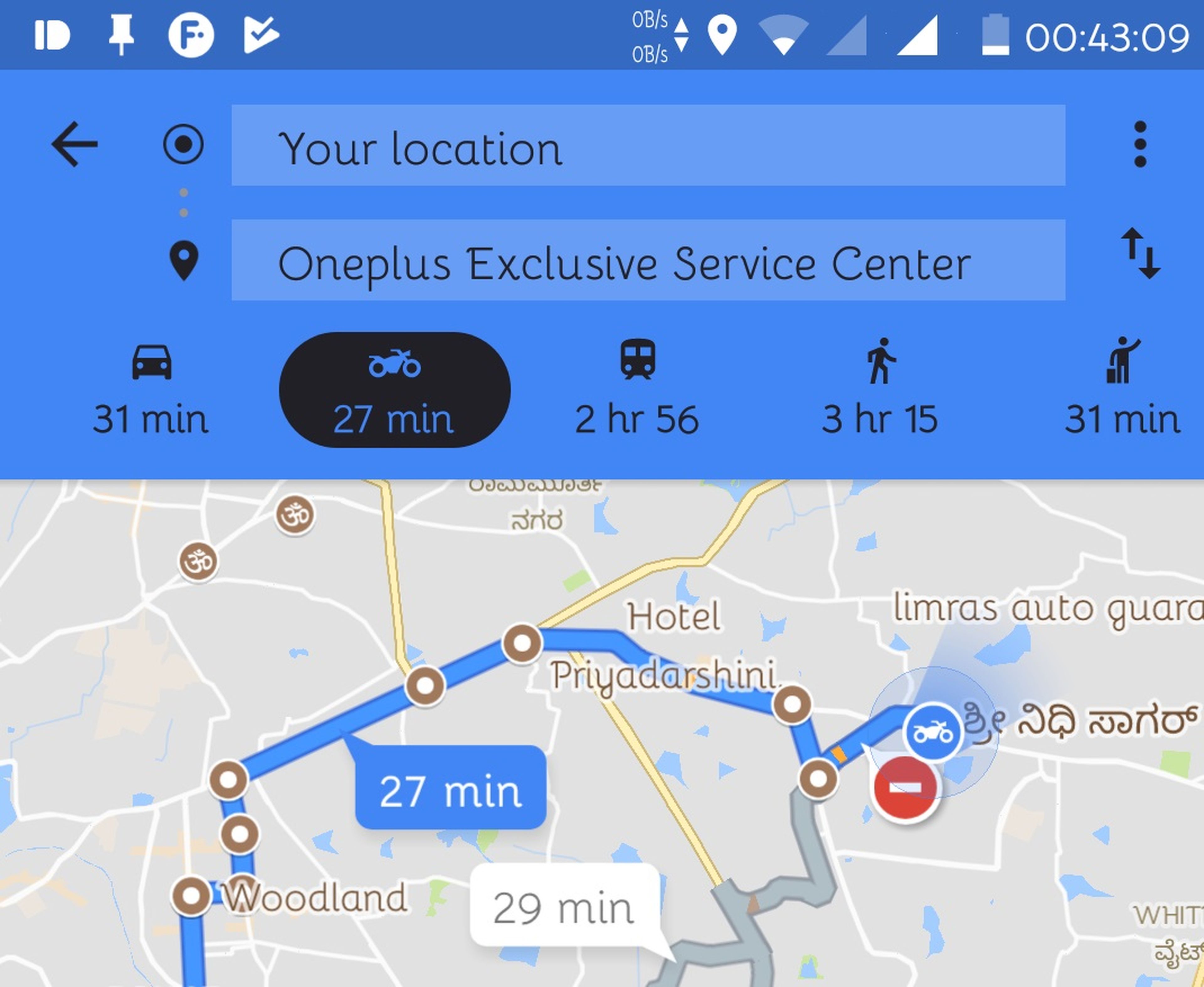 Google Maps con rutas para motos