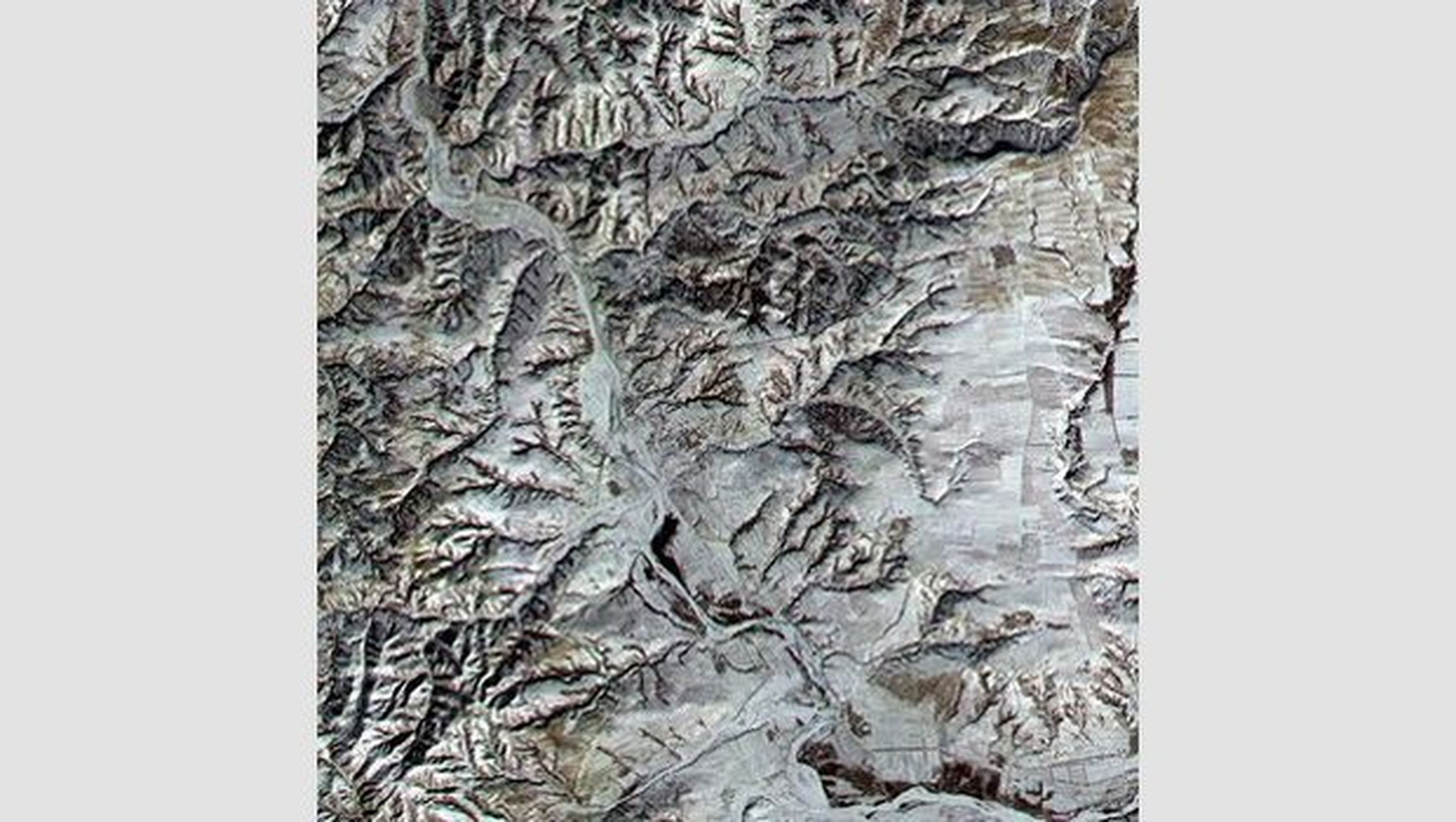 La gran muralla china vista desde un satélite