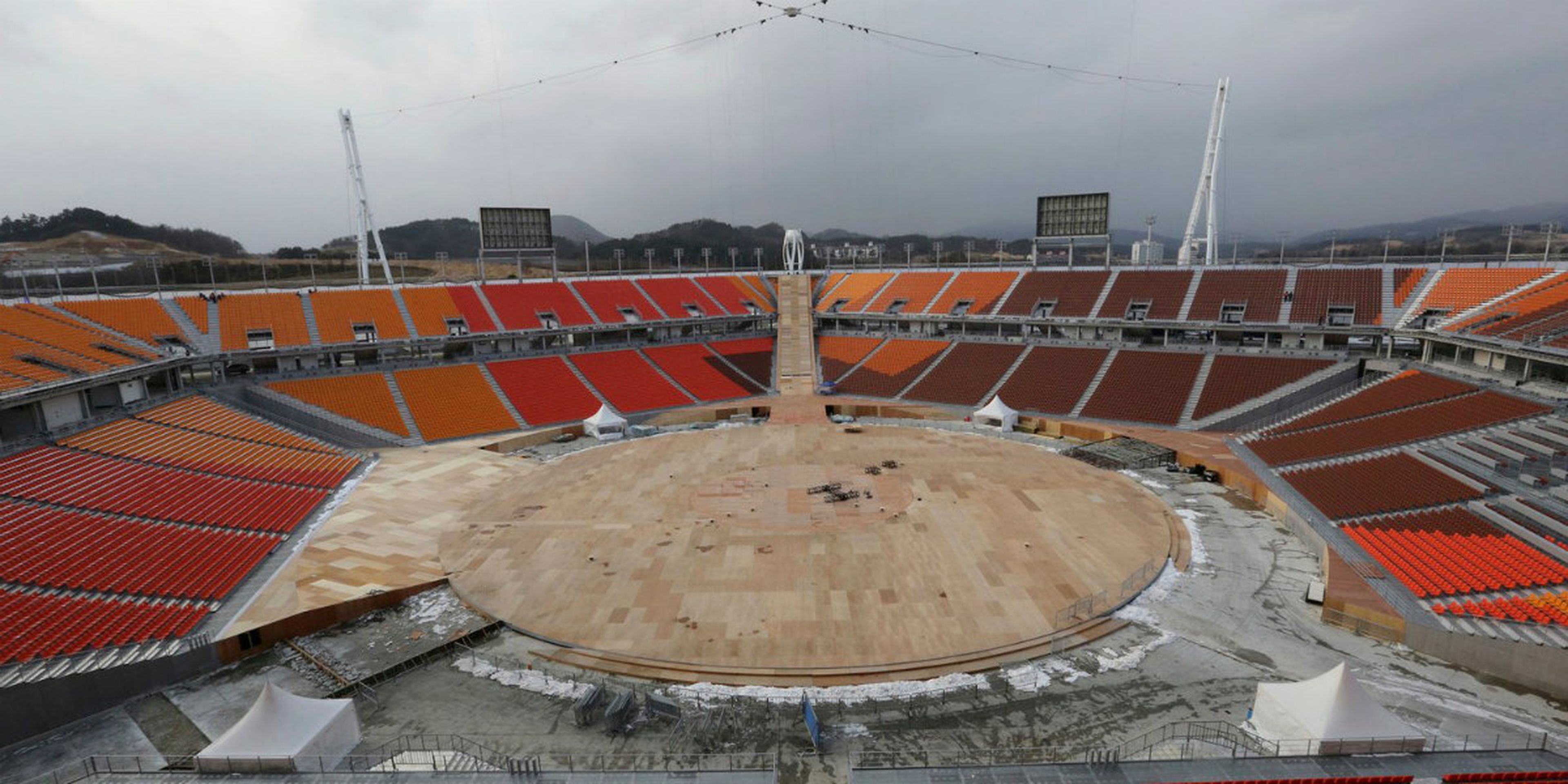 El estadio olímpico de Pyeongchang, en Corea del Sur