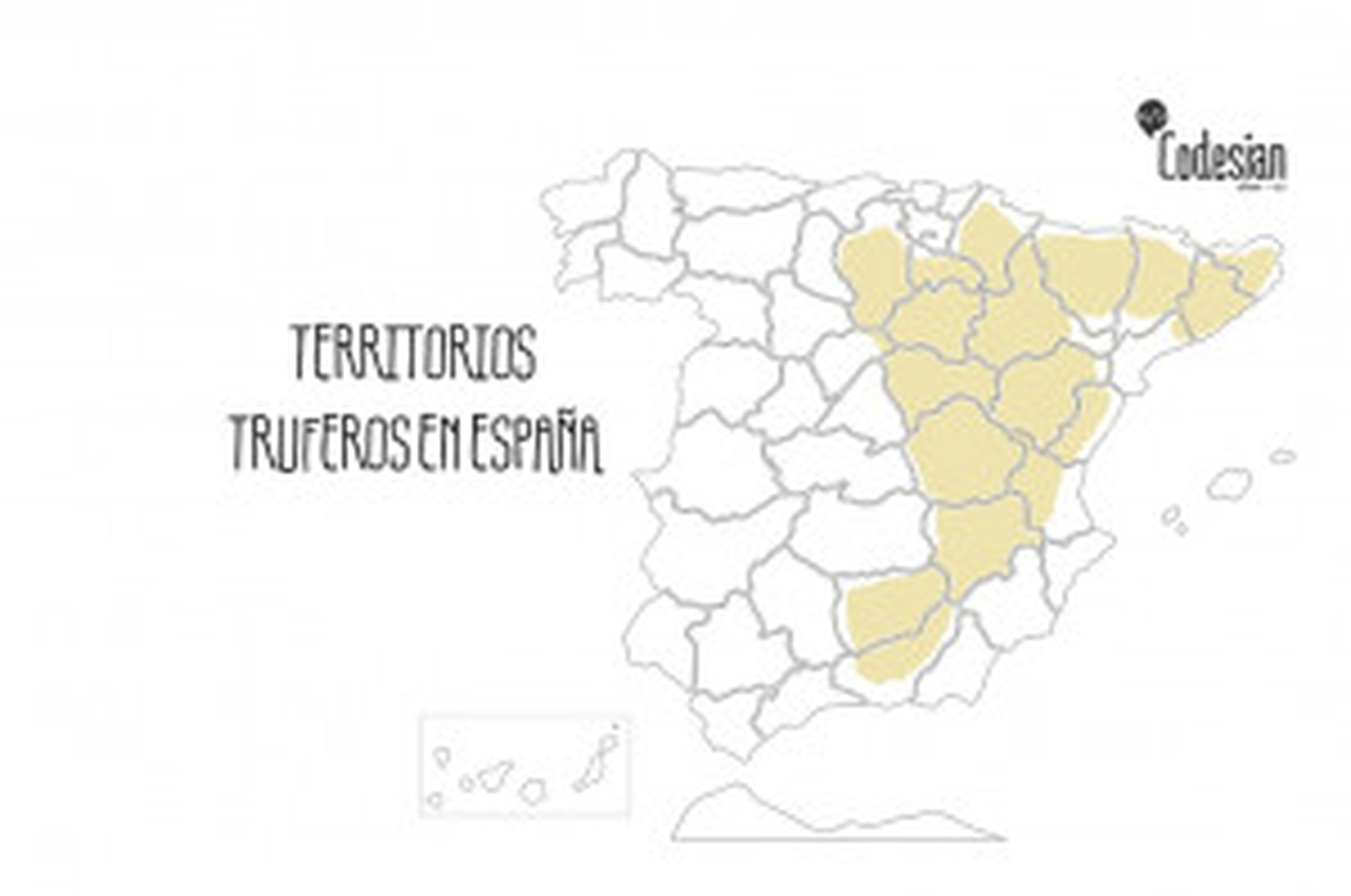 El Mapa de plantaciones truferas de España.