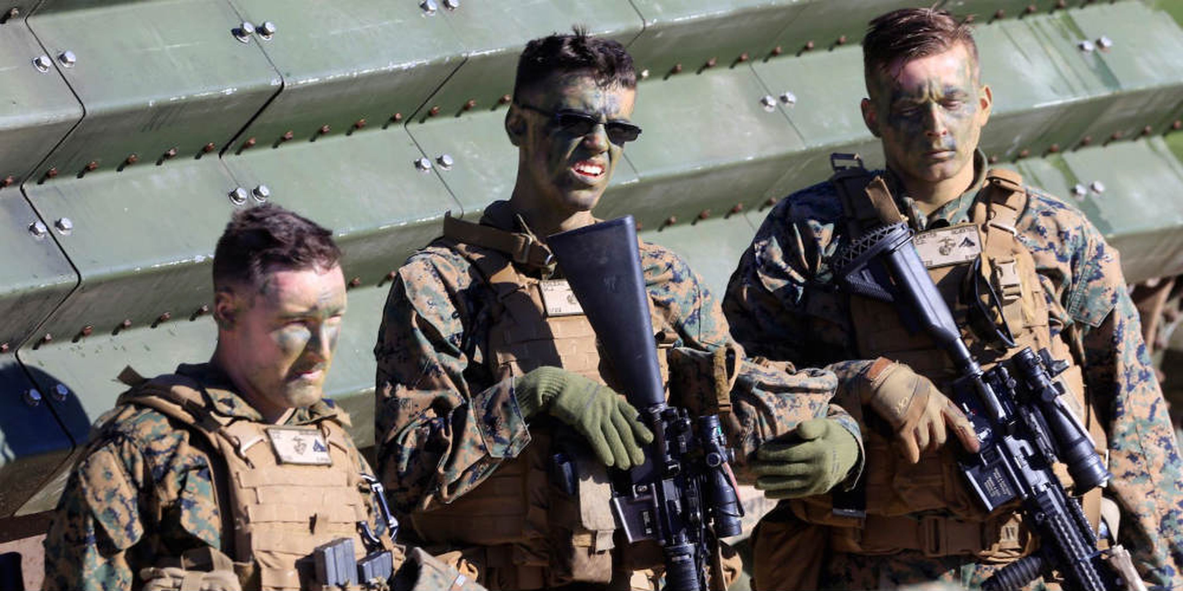 Marines estadounidenses durante unos ejercicios militares con la OTAN