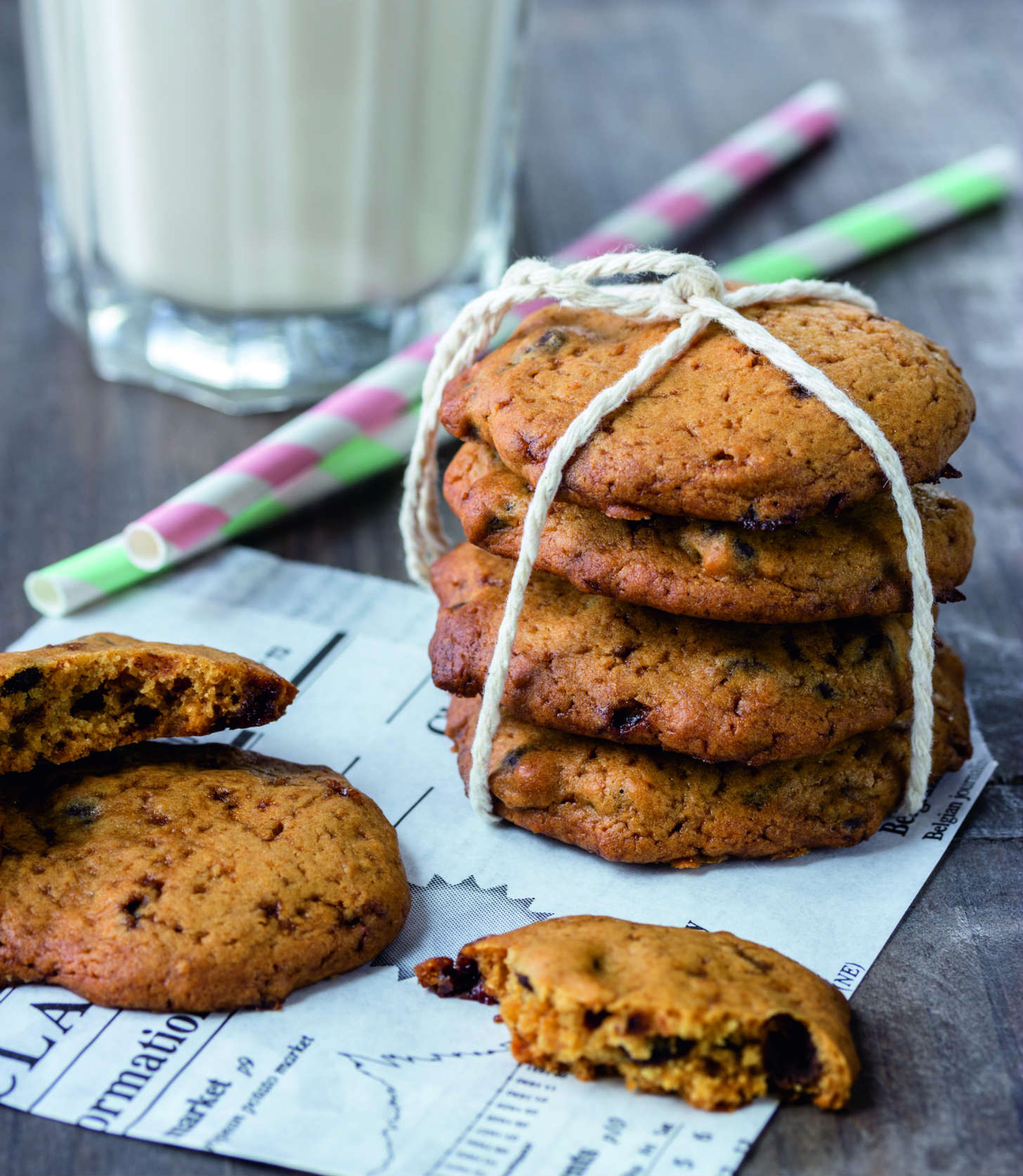 'Cookies' con chocolate veganas.