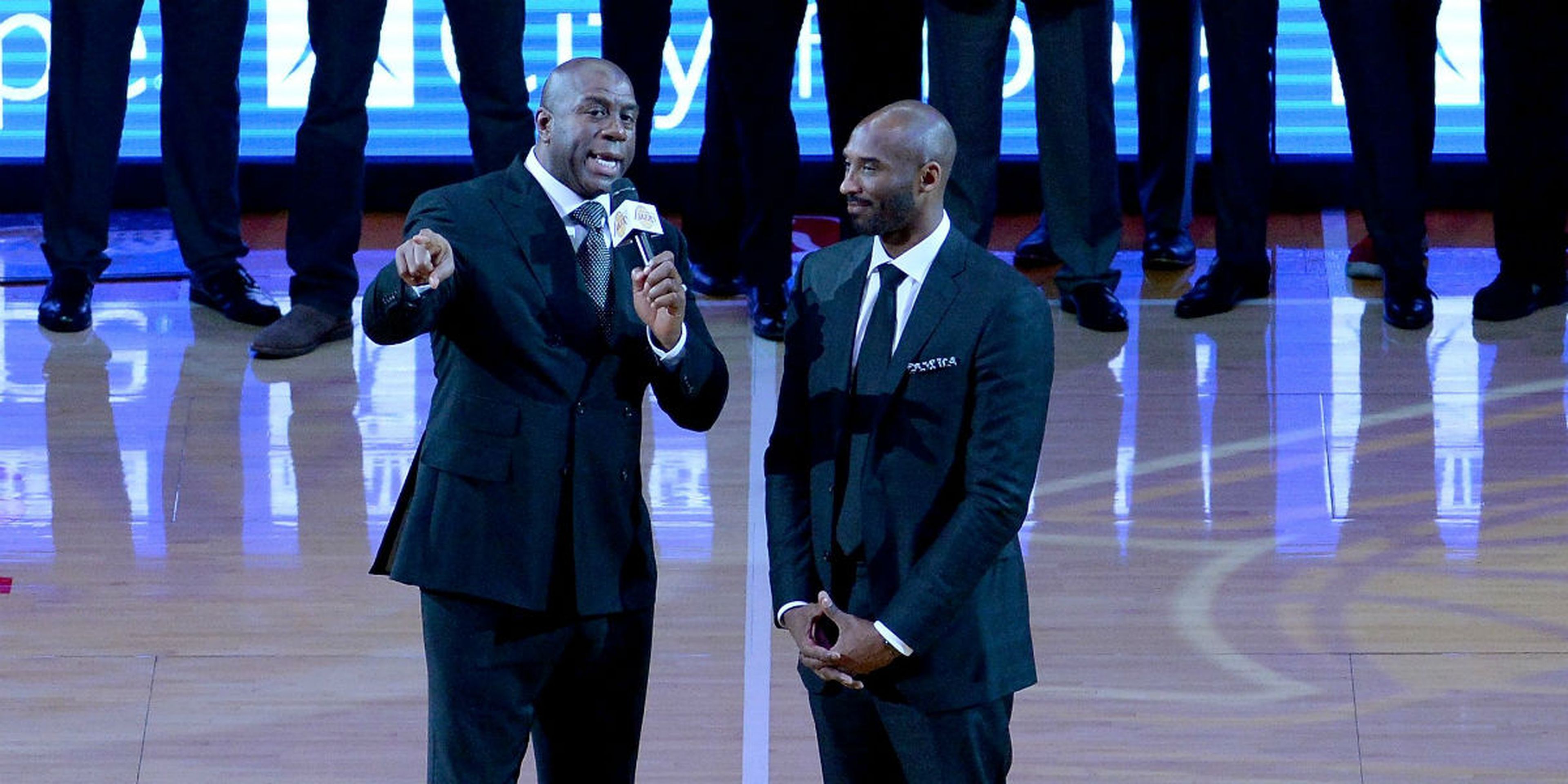 Retirada Kobe Bryant-Magic Johnson-NBA