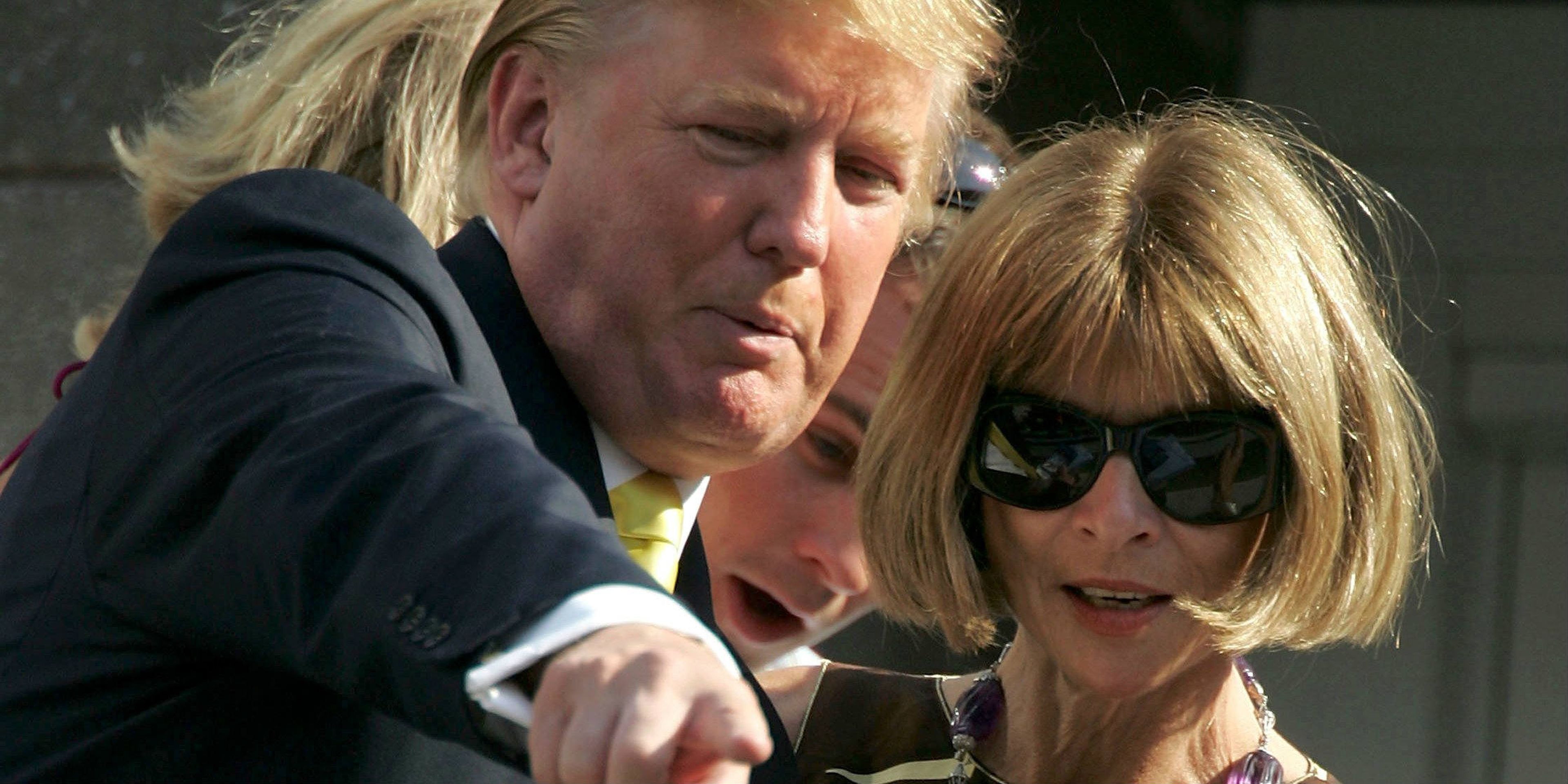 Anna Wintour y Donald Trump en 2005.