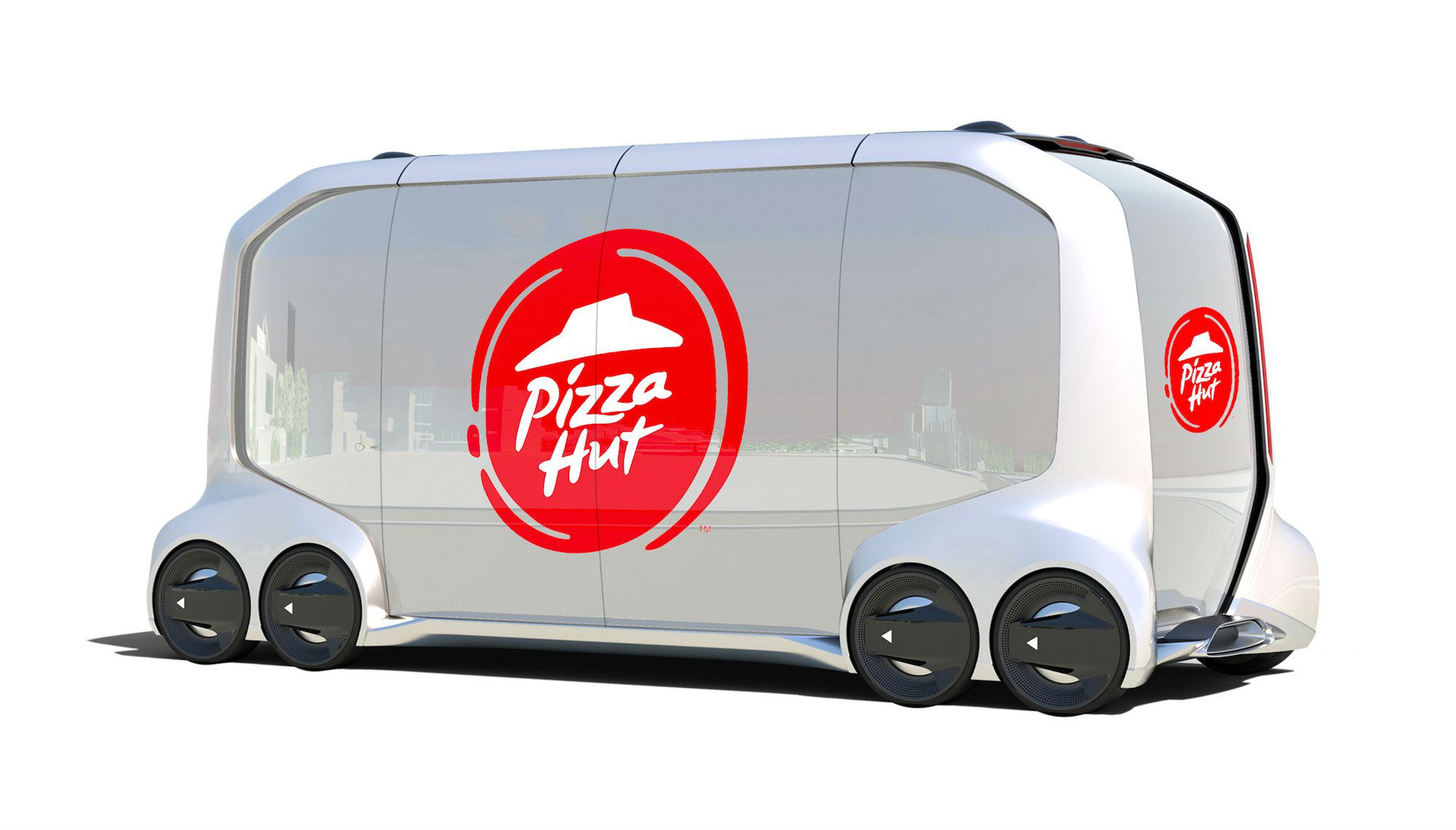 Puede que Pizza Hut use algún día el concepto de e-Palette de Toyota para el reparto autónomo de pizzas.