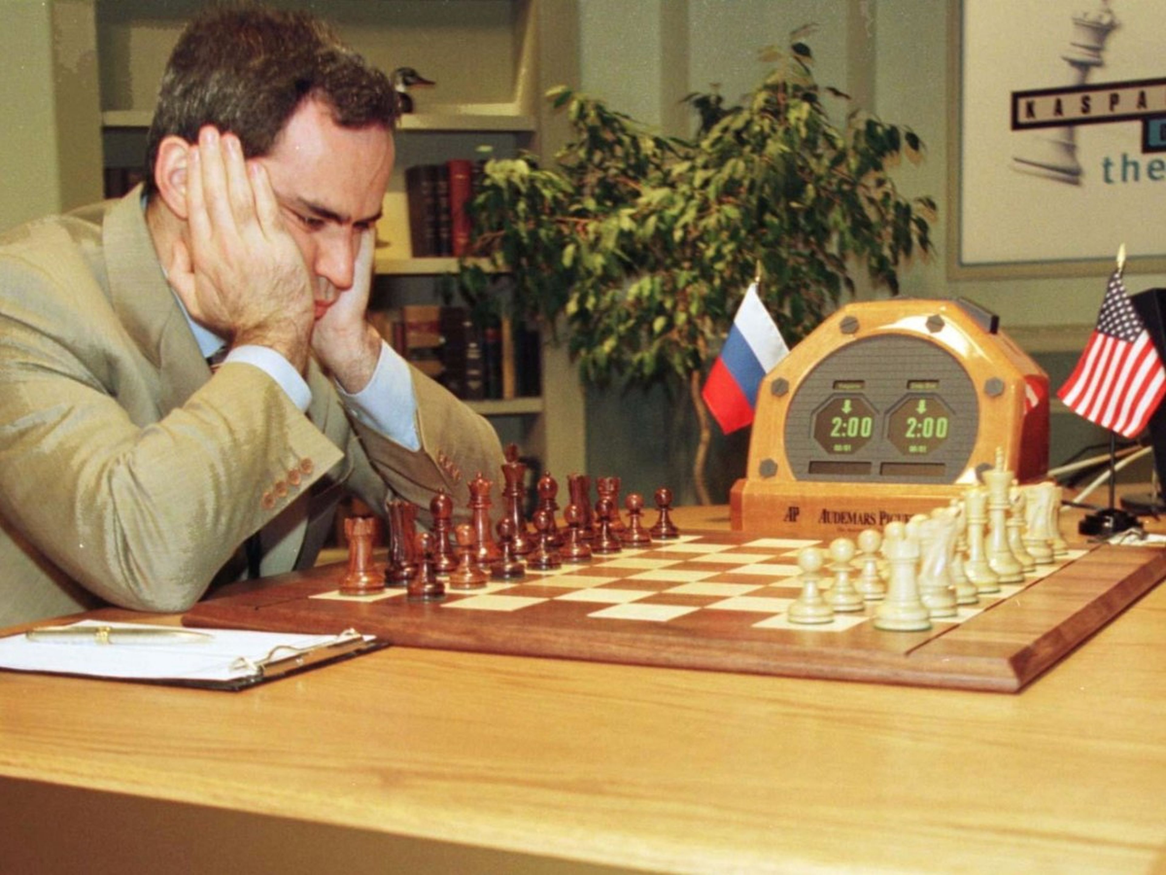 Garry Kasparov, momentos antes de la segunda partida del match contra Deep Blue.