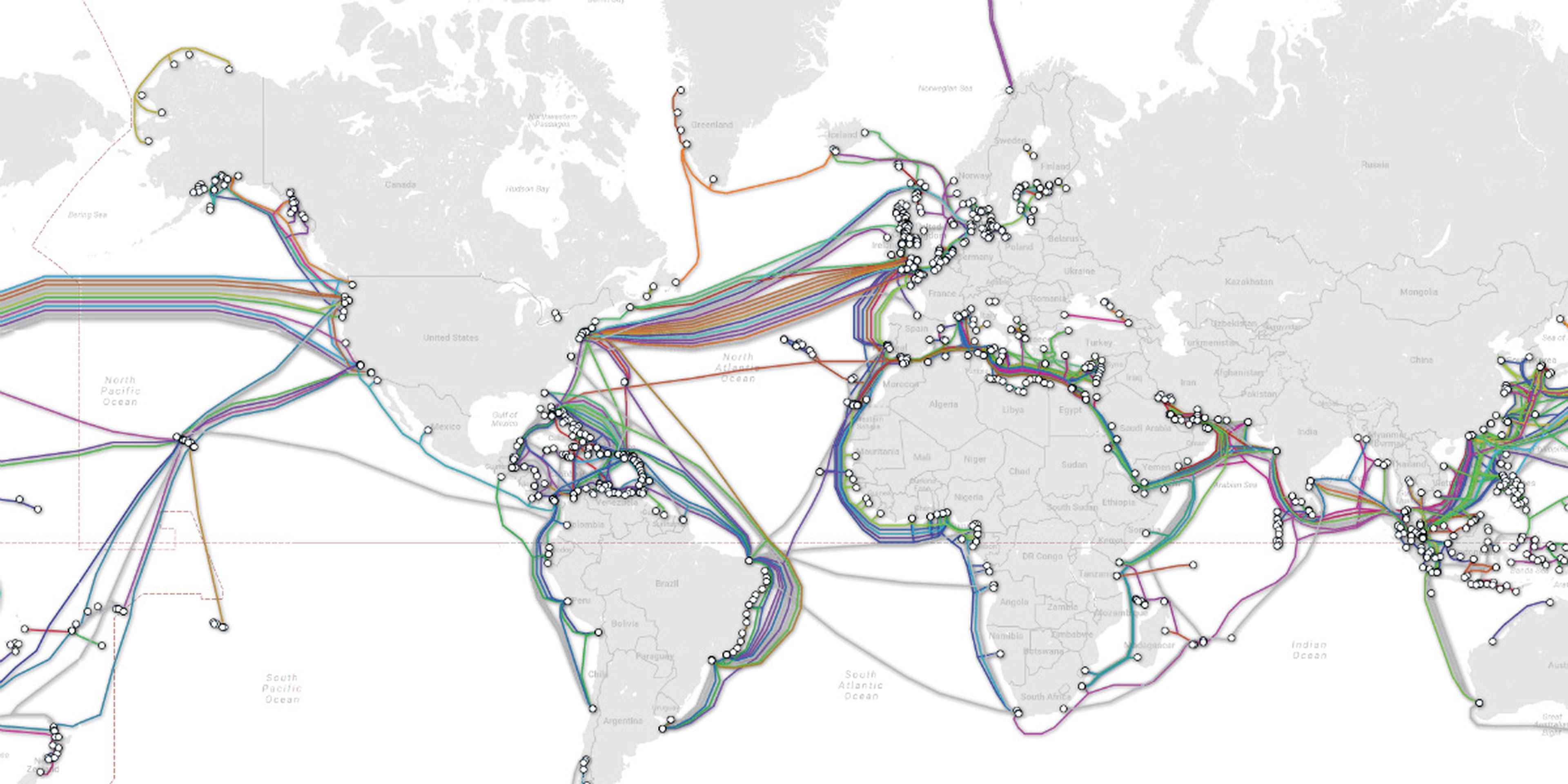 Mapa infraestructura de internet