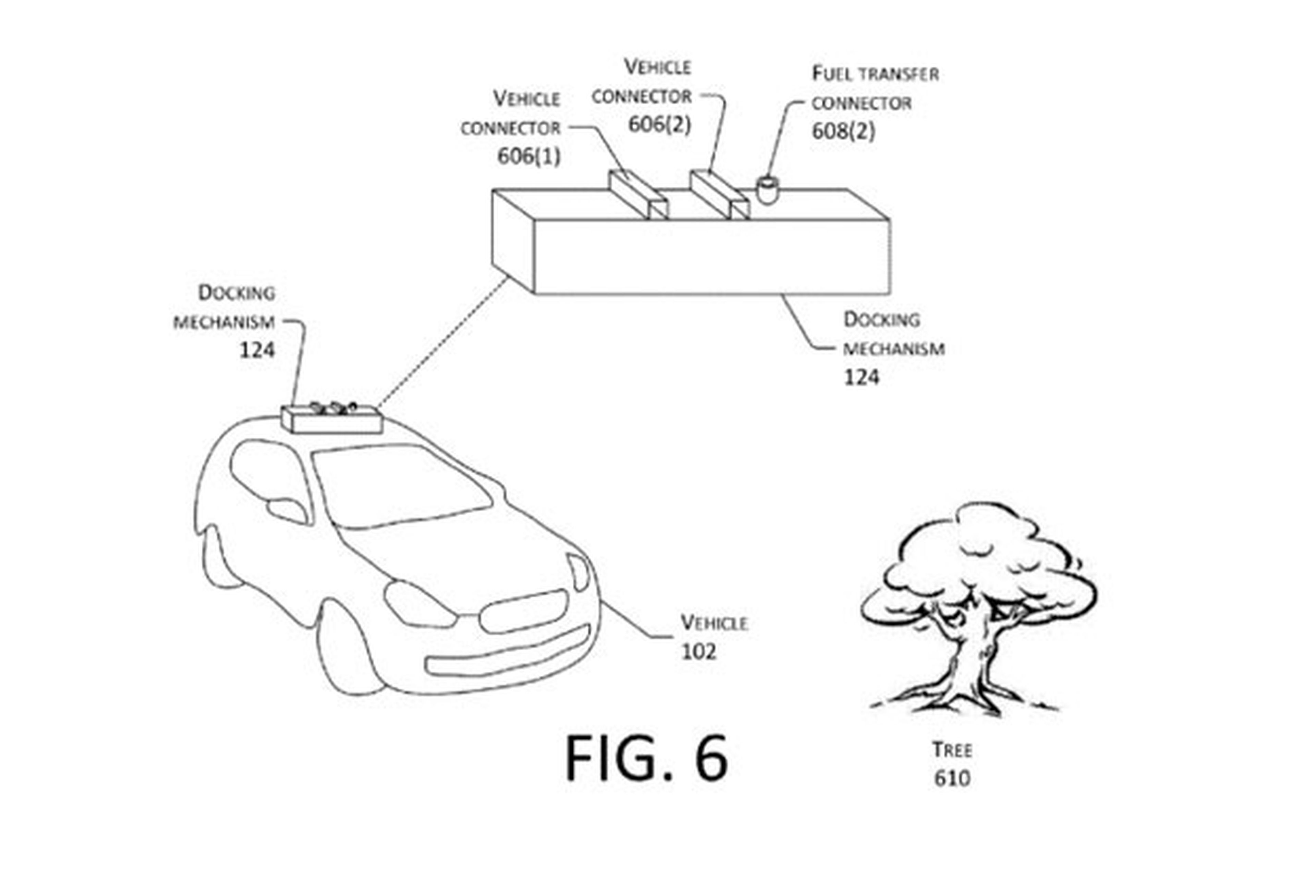 La patente que Amazon por fin ha conseguido registrar: un dron que permita cargar coches eléctricos en marcha.