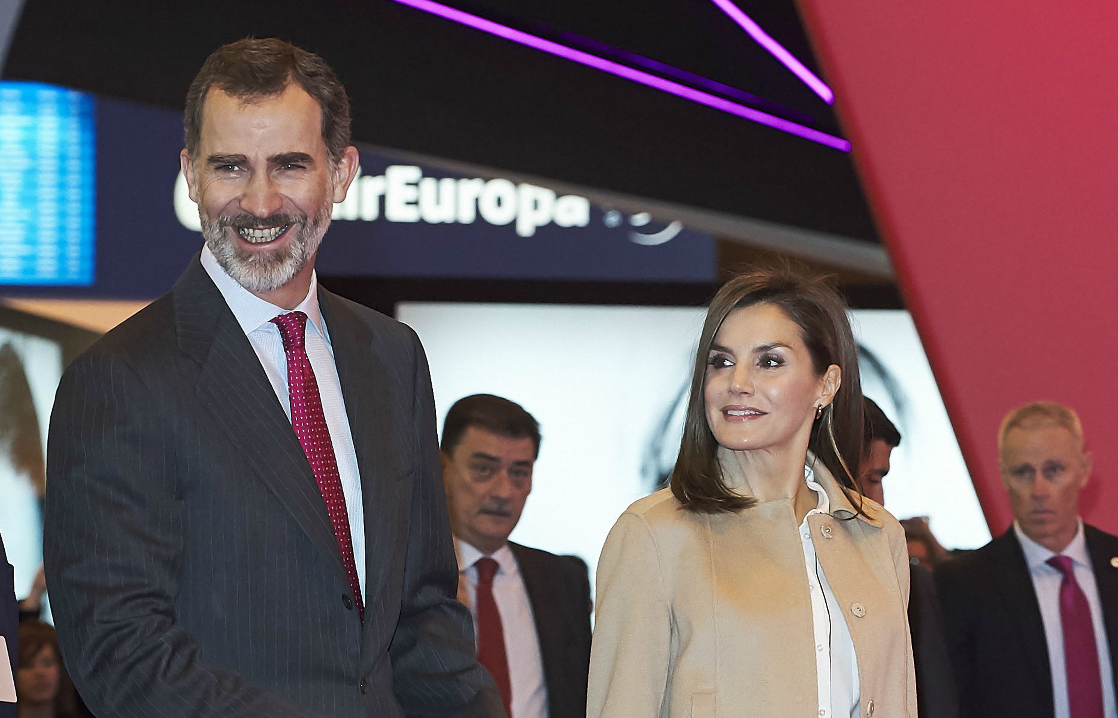 Los reyes Felipe y Letizia en la inauguración de Fitur 2018, el 17 de enero de 2018 en Madrid.
