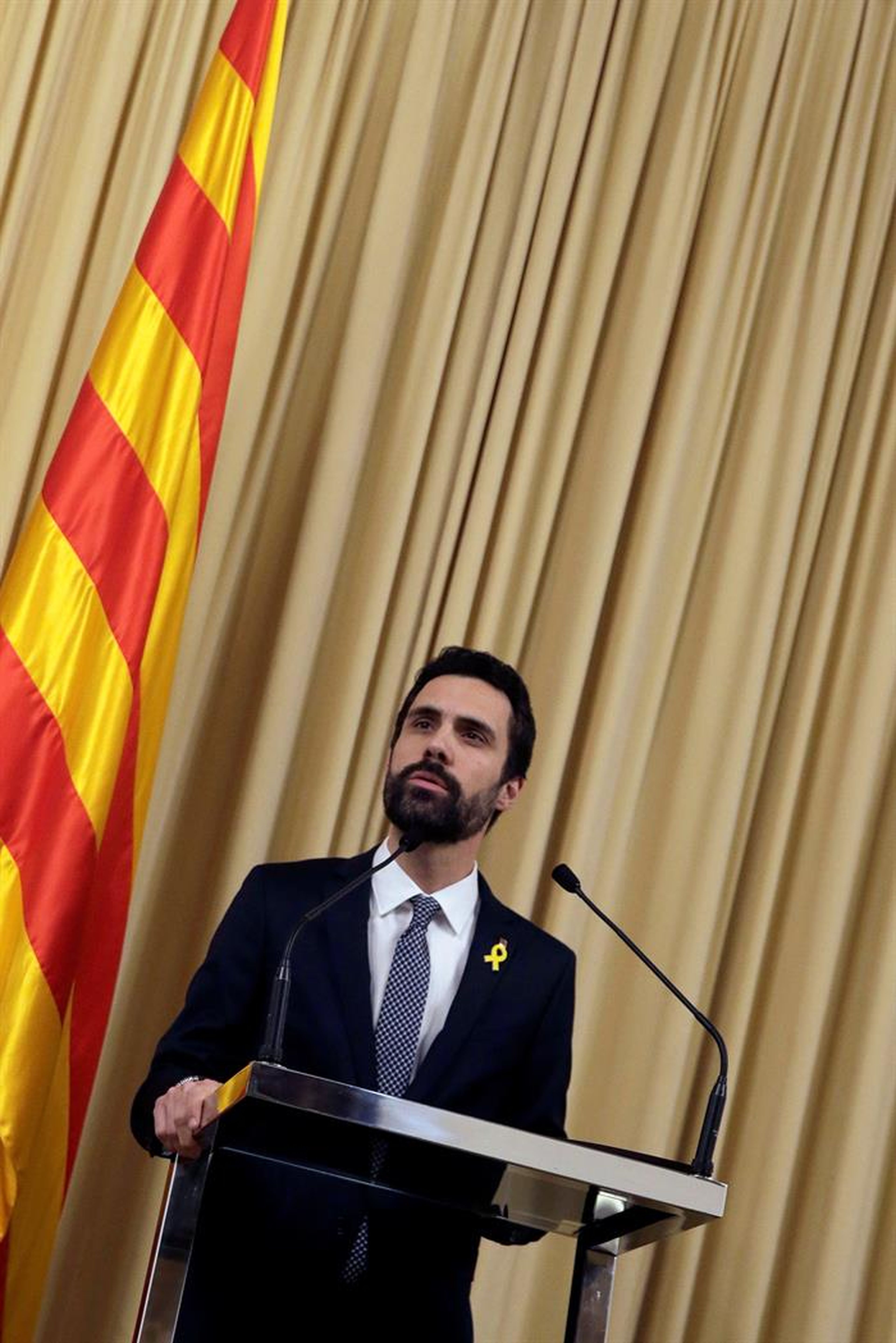 Roger Torrent, presidente del Parlamento de Cataluña y miembro del partido independentista ERC, propuso a Carles Puigdemont para presidir la región el pasado lunes 22 de enero.