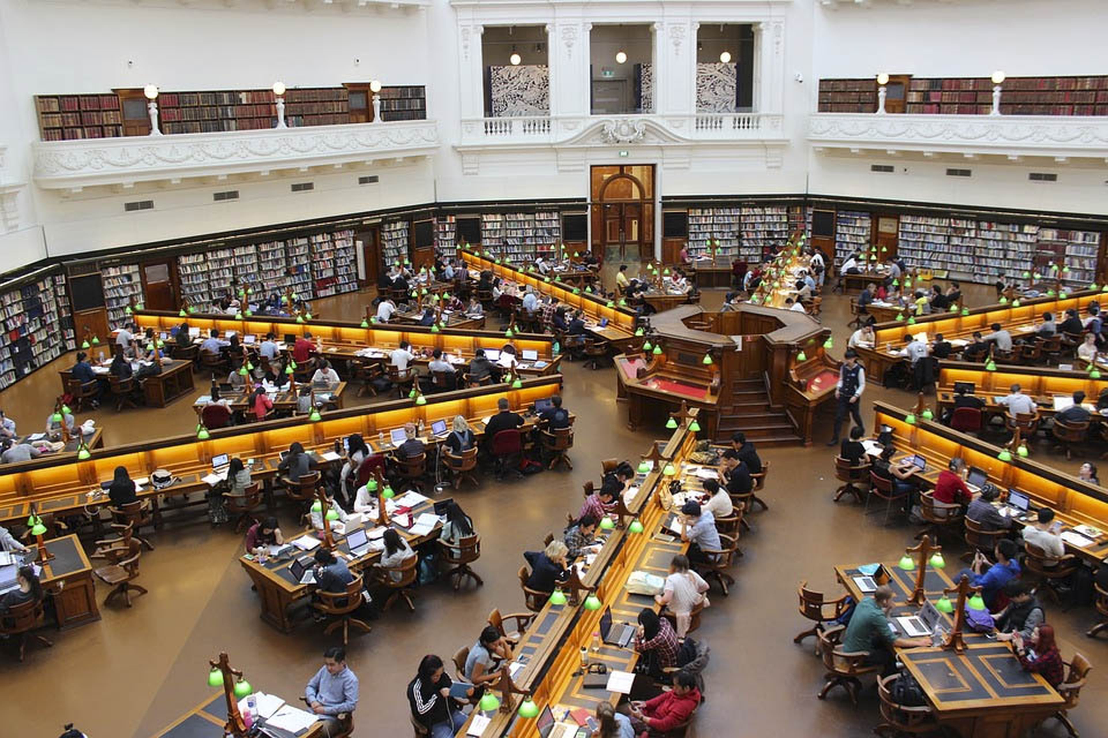 Universitarios en la biblioteca