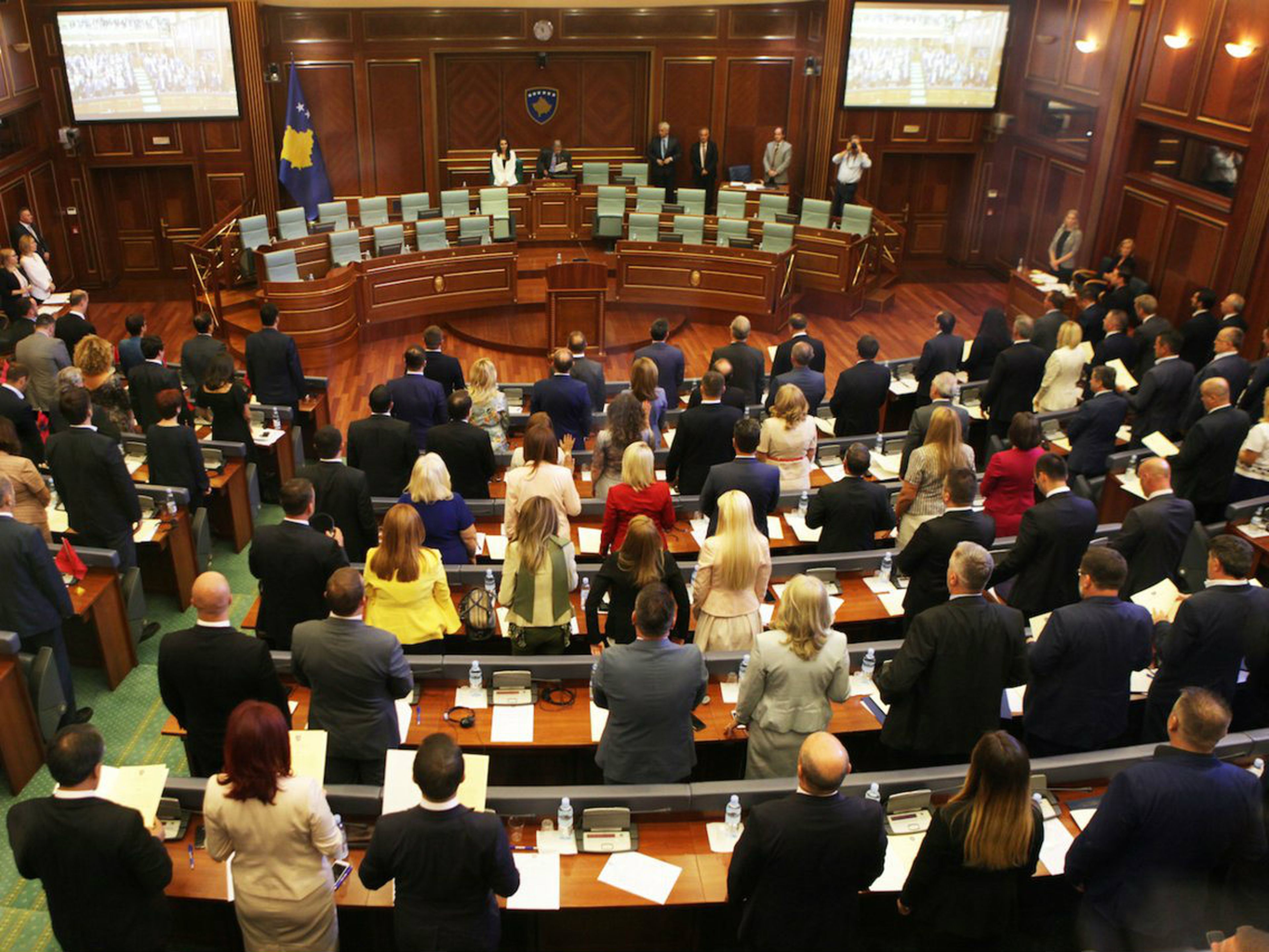 Sesión en el parlamento de Kosovo, situado en Pristina, el pasado agosto de 2017.
