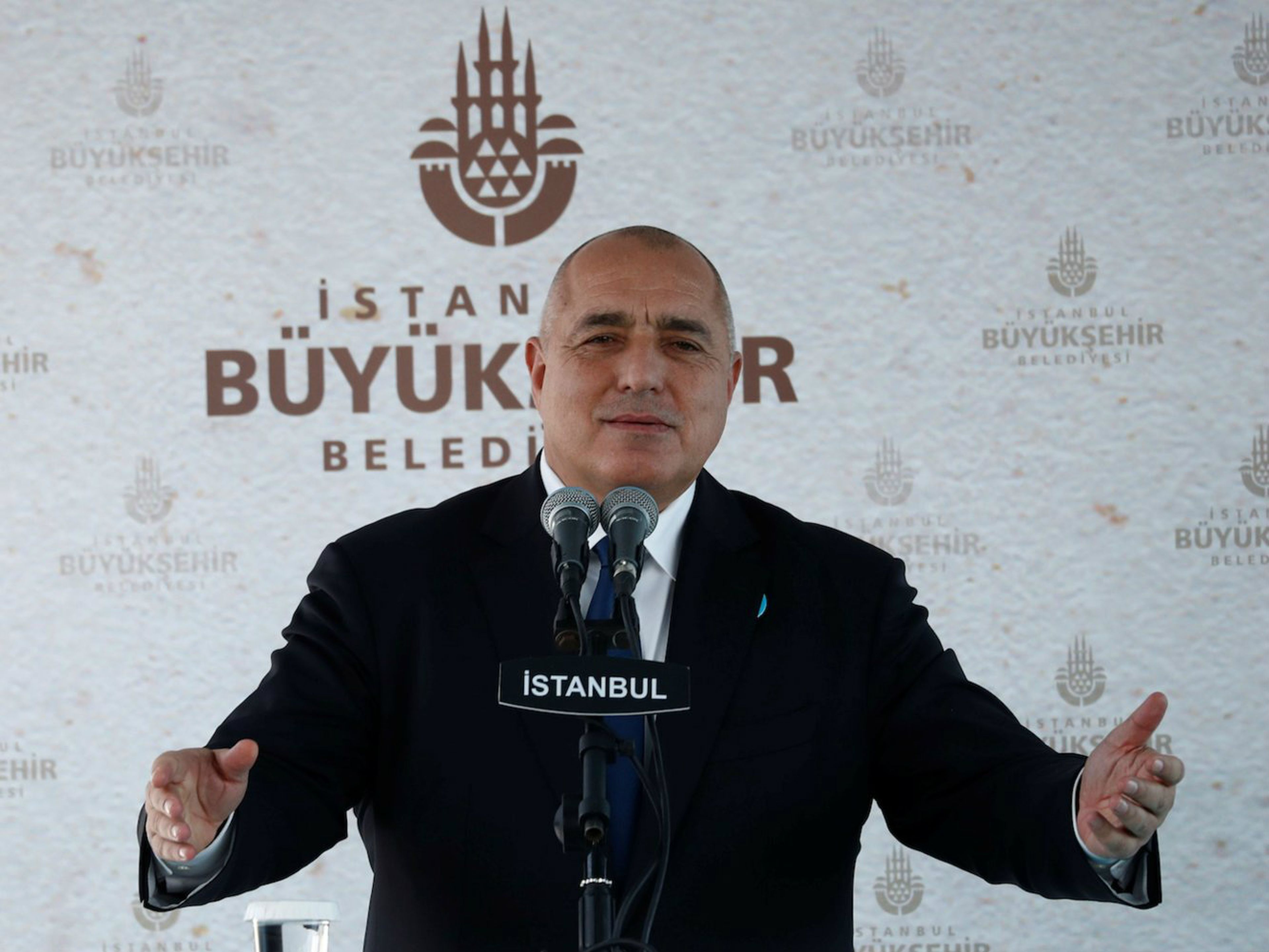El primer ministro búlgaro, Boyko Borissov, pronuncia un discurso en Estambul el pasado enero de 2018.
