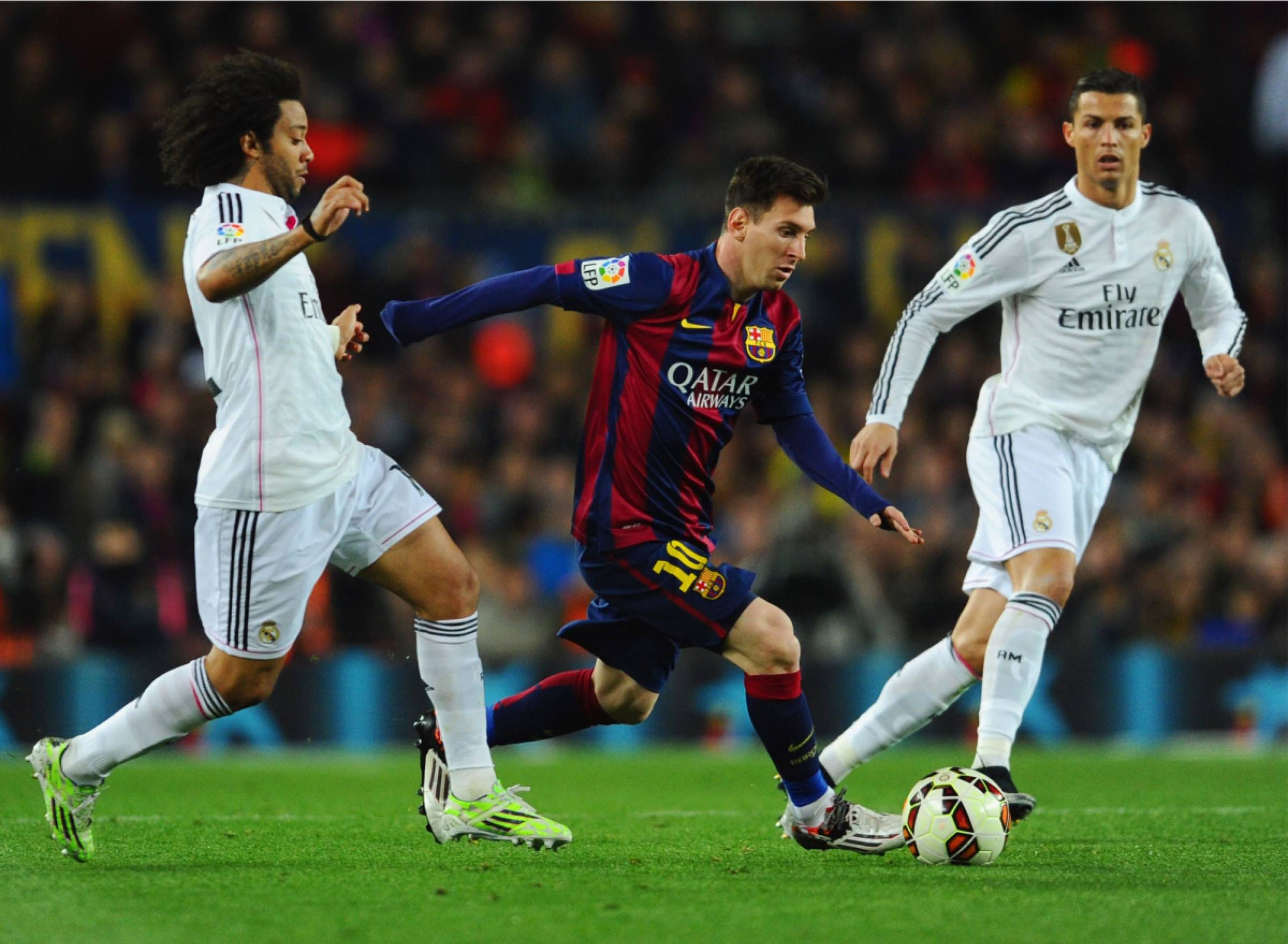 Un Real Madrid/FC Barcelona de Liga de 2015. La rivalidad entre Messi y CR7 es la mayor de la Historia del fútbol según muchos.