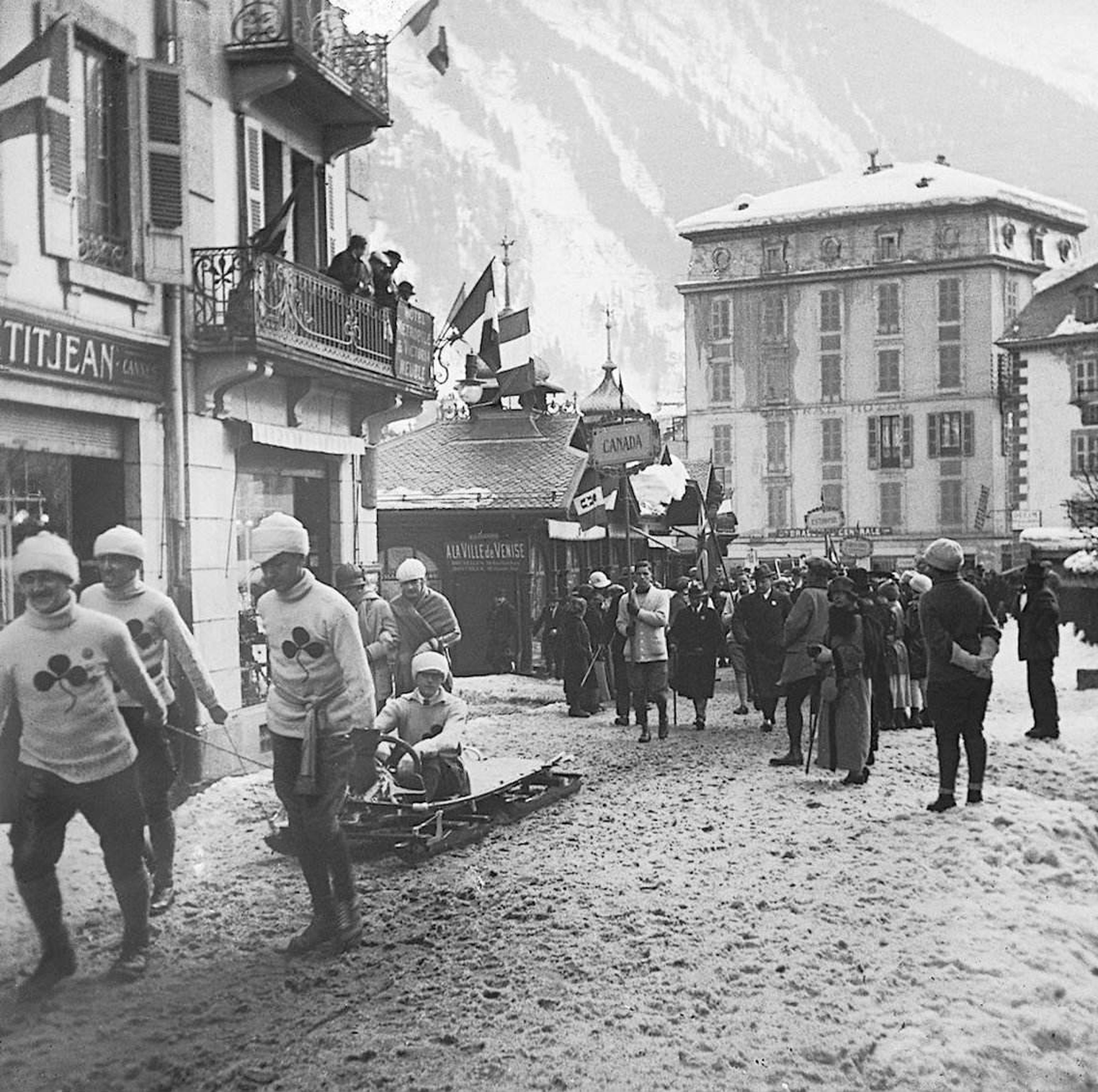Una imagen de Chamonix (Francia) durante los Juegos Olímpicos de Invierno de 1924.