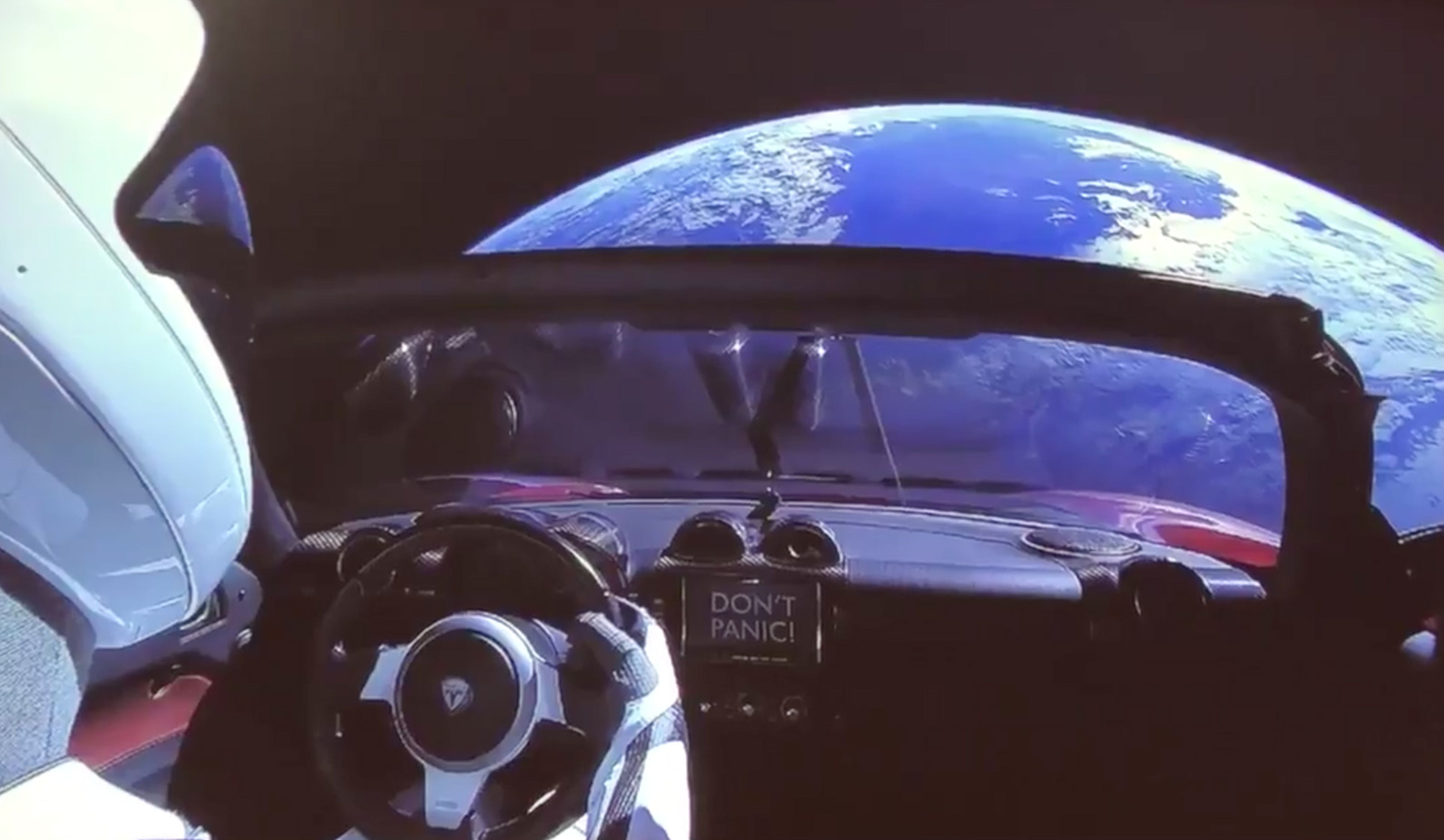 La vista de la Tierra desde el roadster de Musk.
