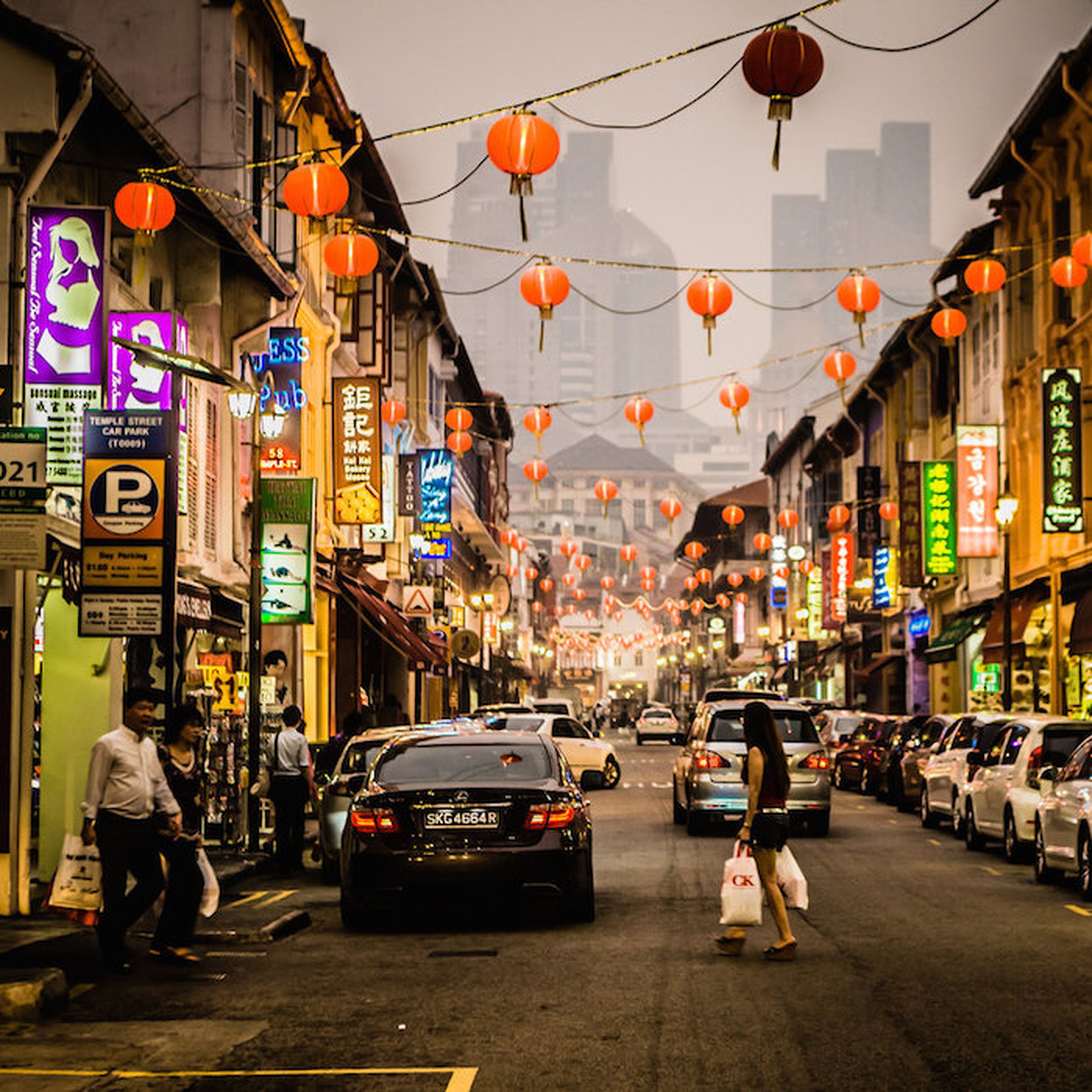 Una calle en Singapur