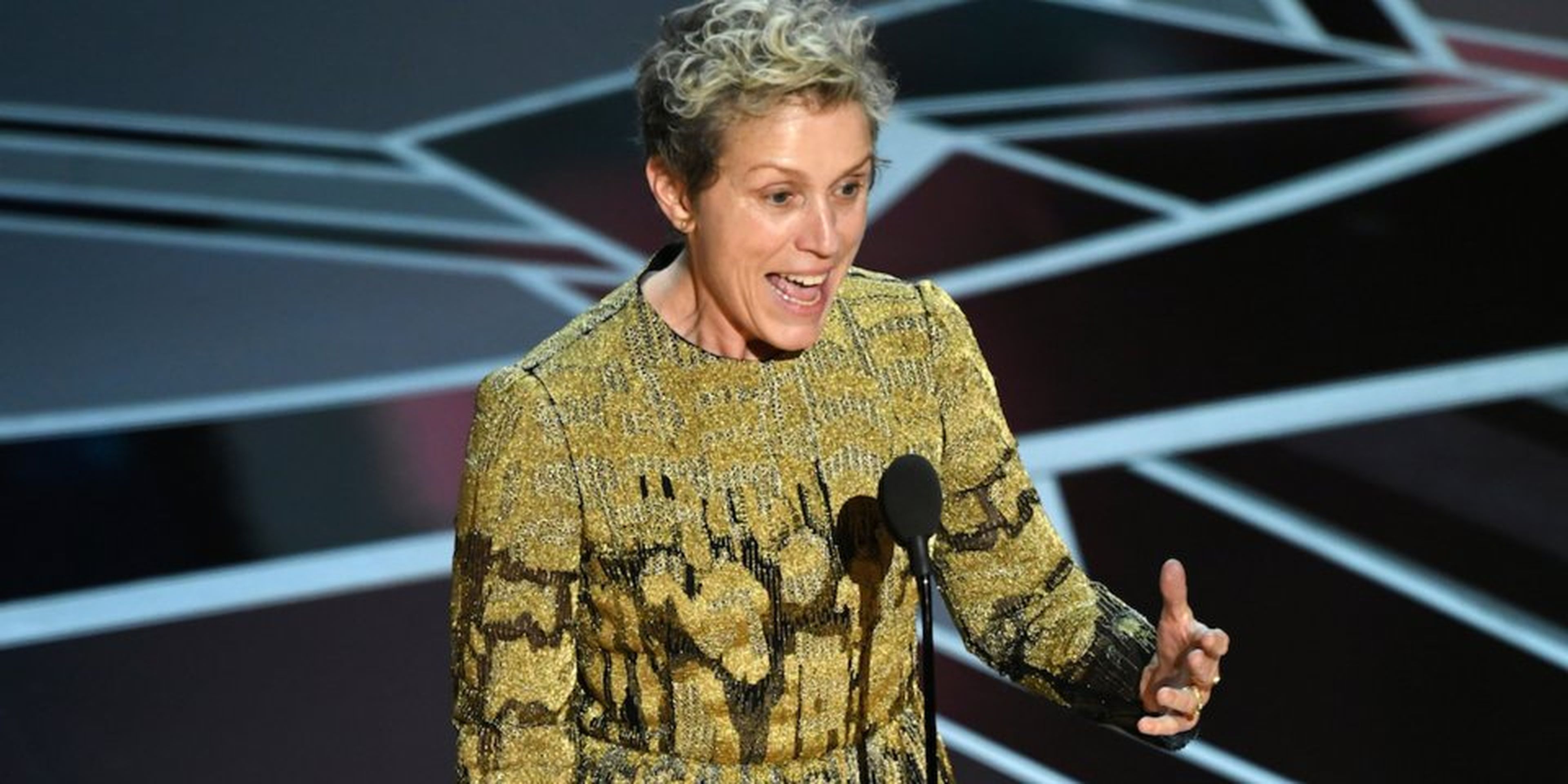 Frances McDormand, ganadora del Oscar a mejor atriz en la 90ª ceremonia de la Academia