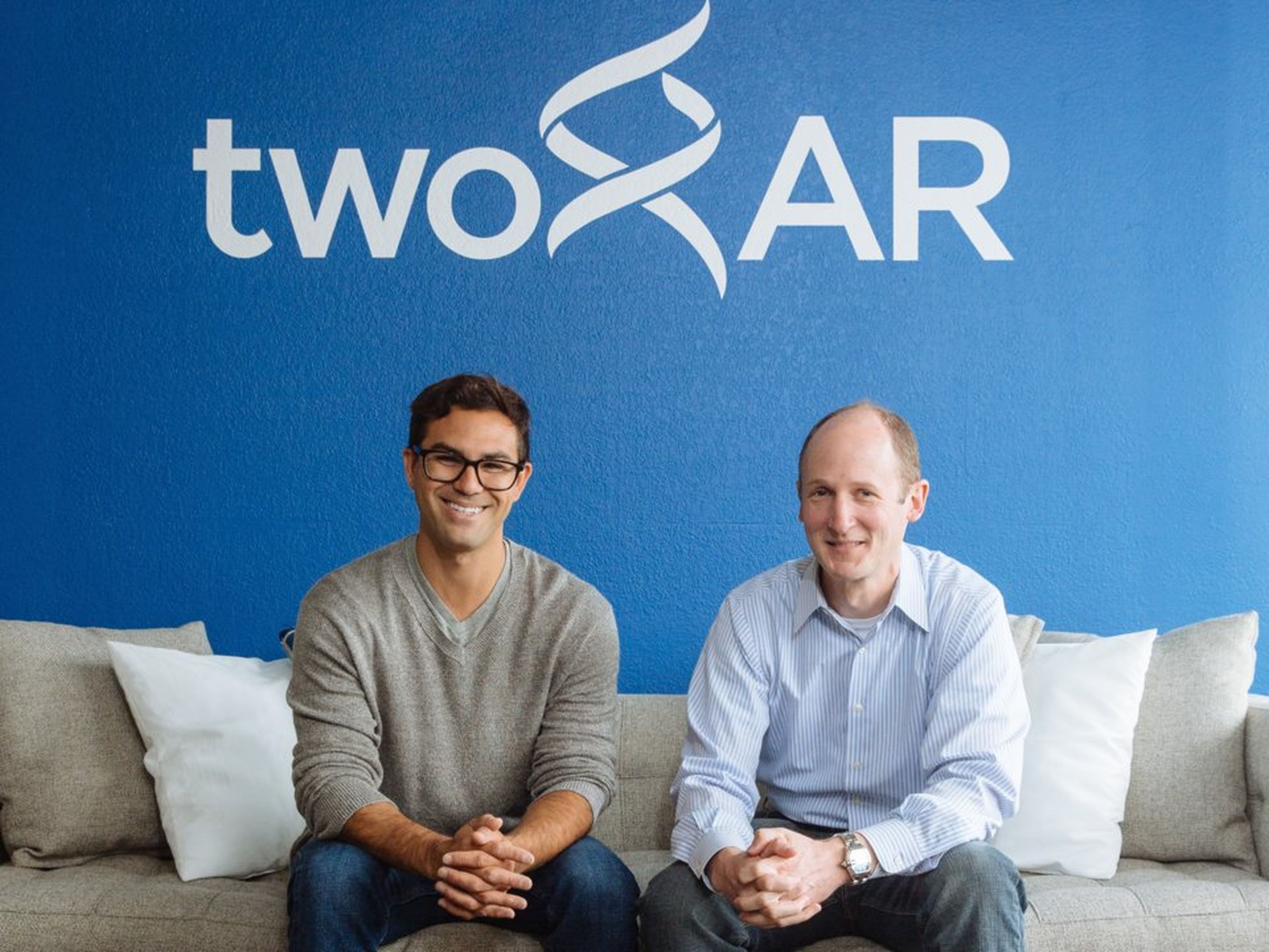 TwoXar cofounders Andrew M. Radin and Andrew A. Radin Edit Los cofundadores de TwoXar Andrew M. Radin y Andrew A. Radin