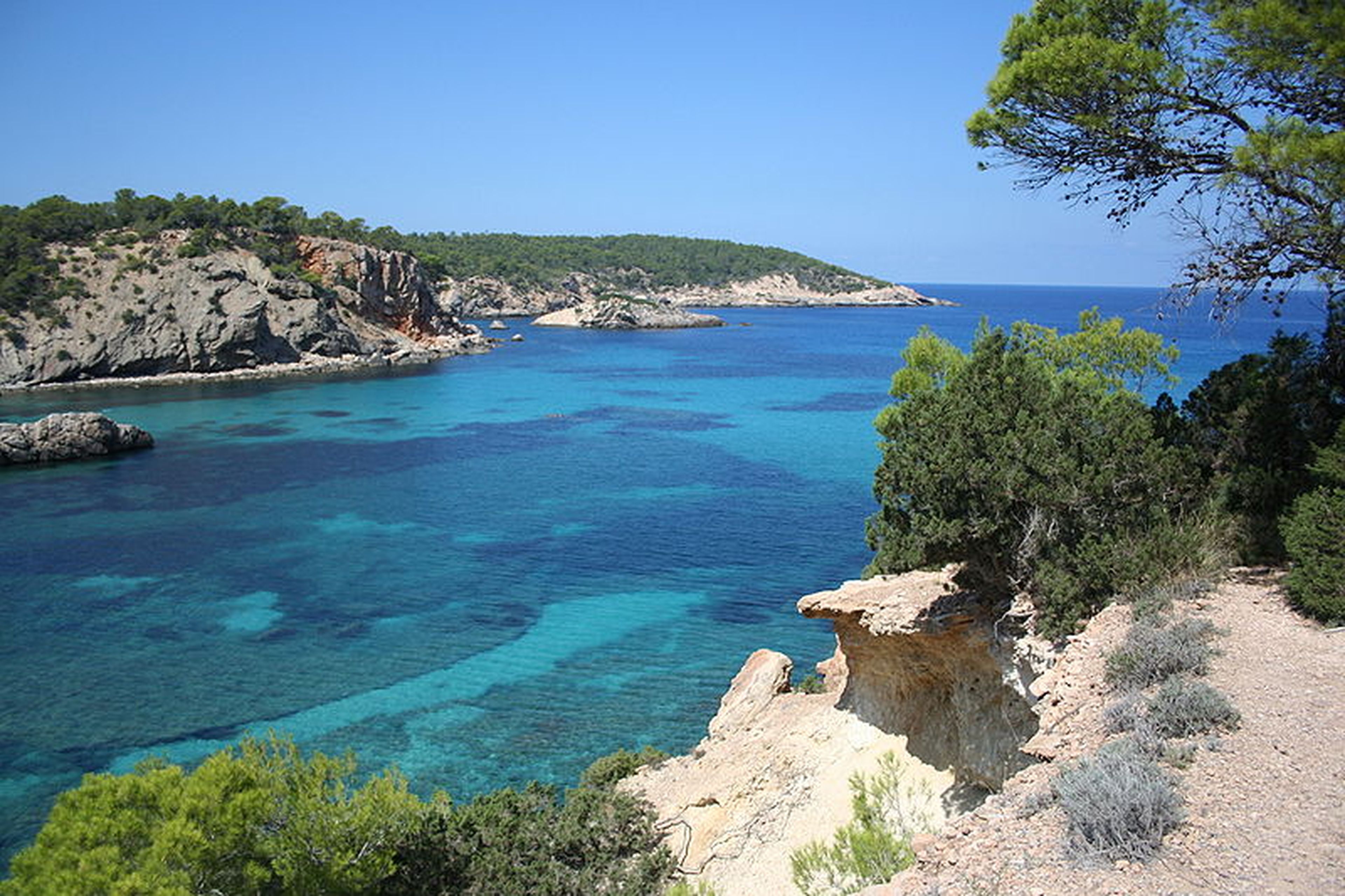 La cala Portinatx en Ibiza