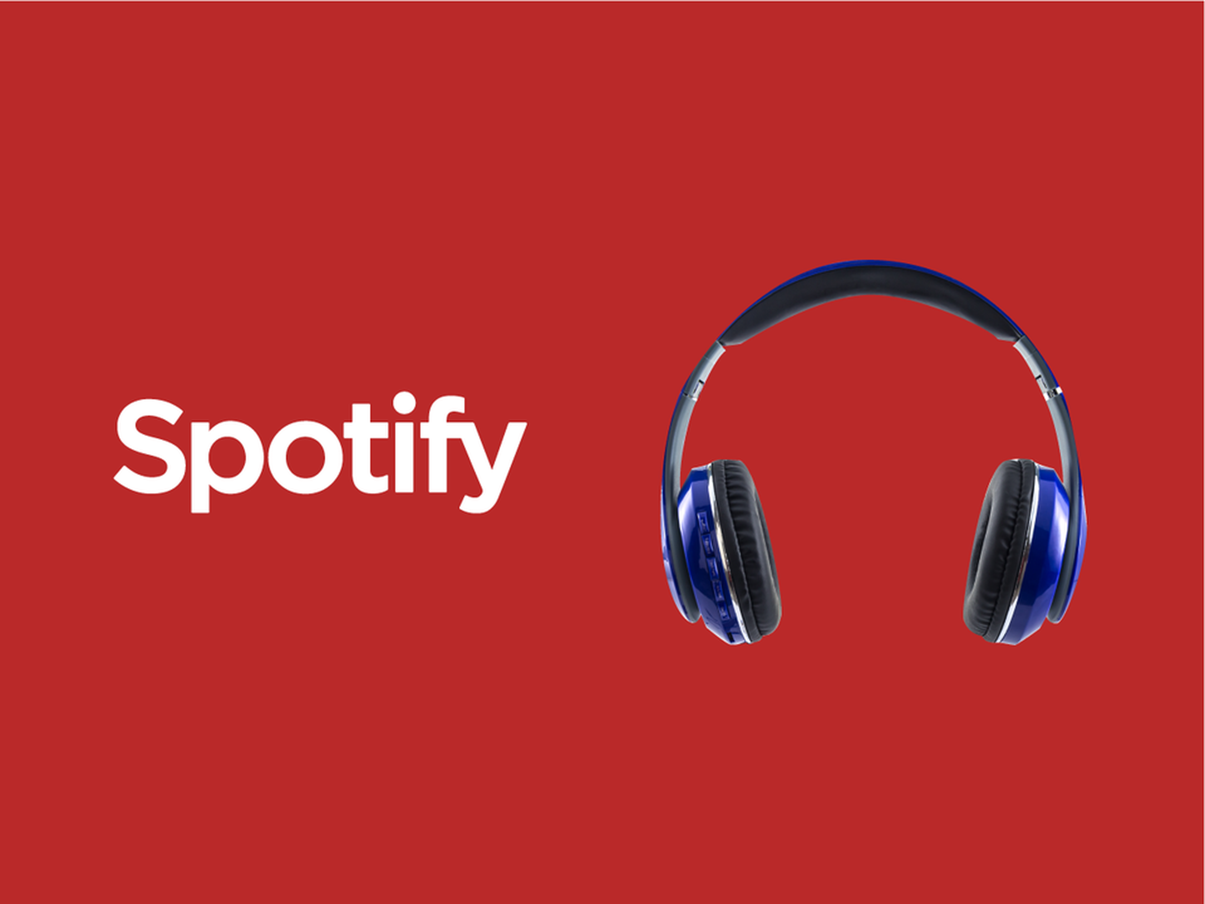 logo de Spotify junto a auriculares