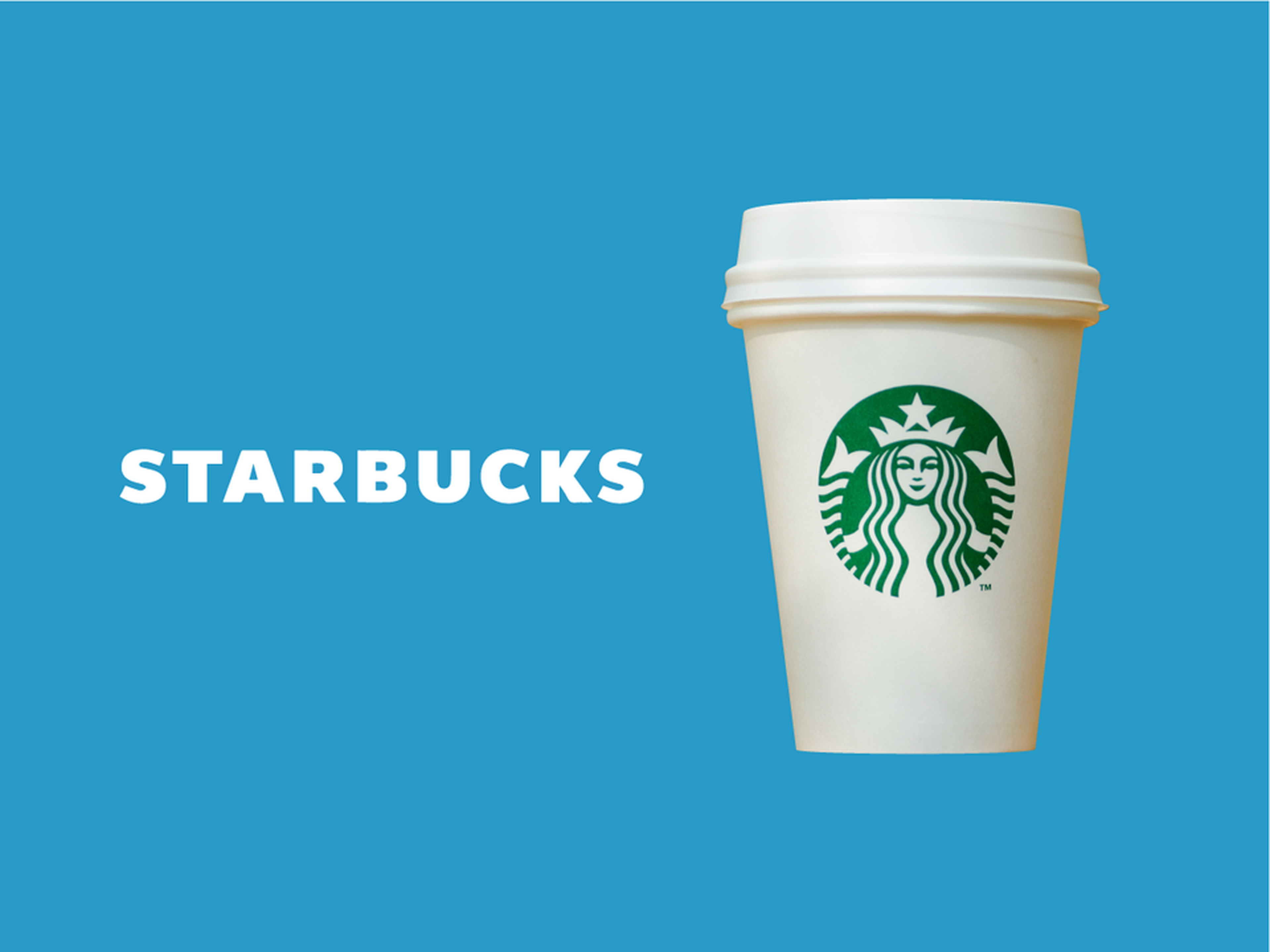 Logo de Starbucks junto a vaso.