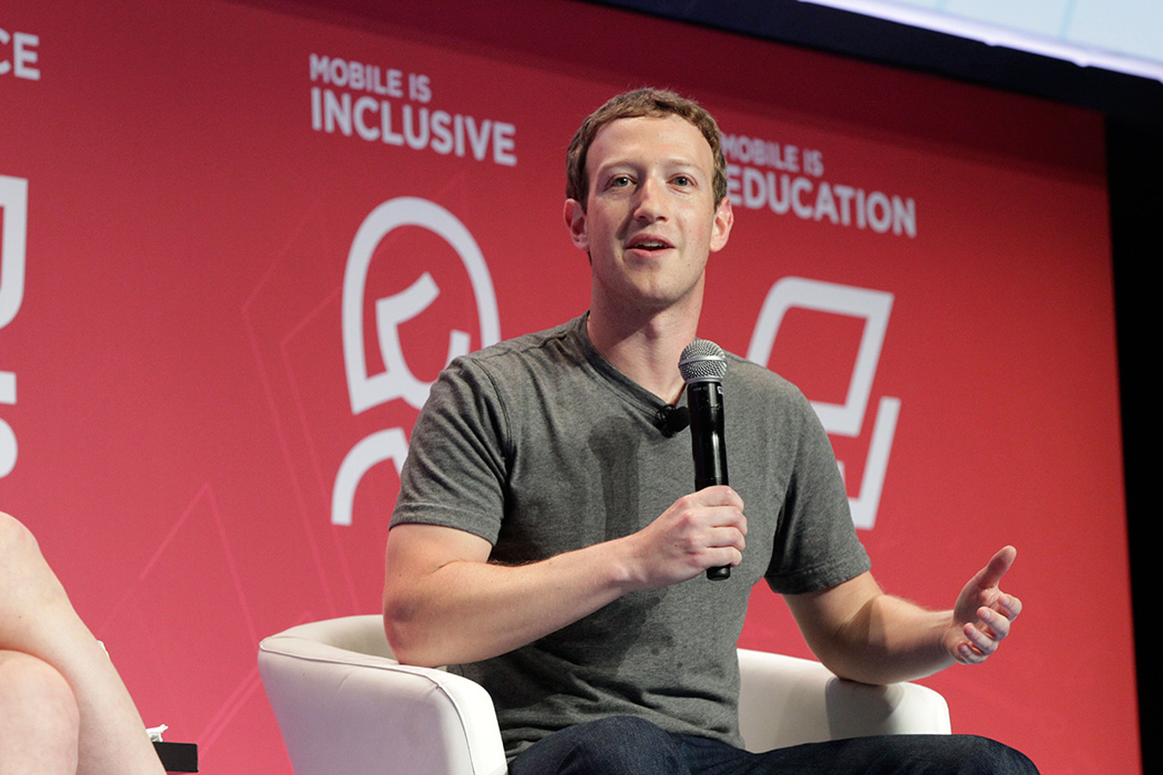 Mark Zuckerberg, CEO de Facebook, durante una conferencia en el Mobile World Congress de Barcelona en una imagen de archivo.