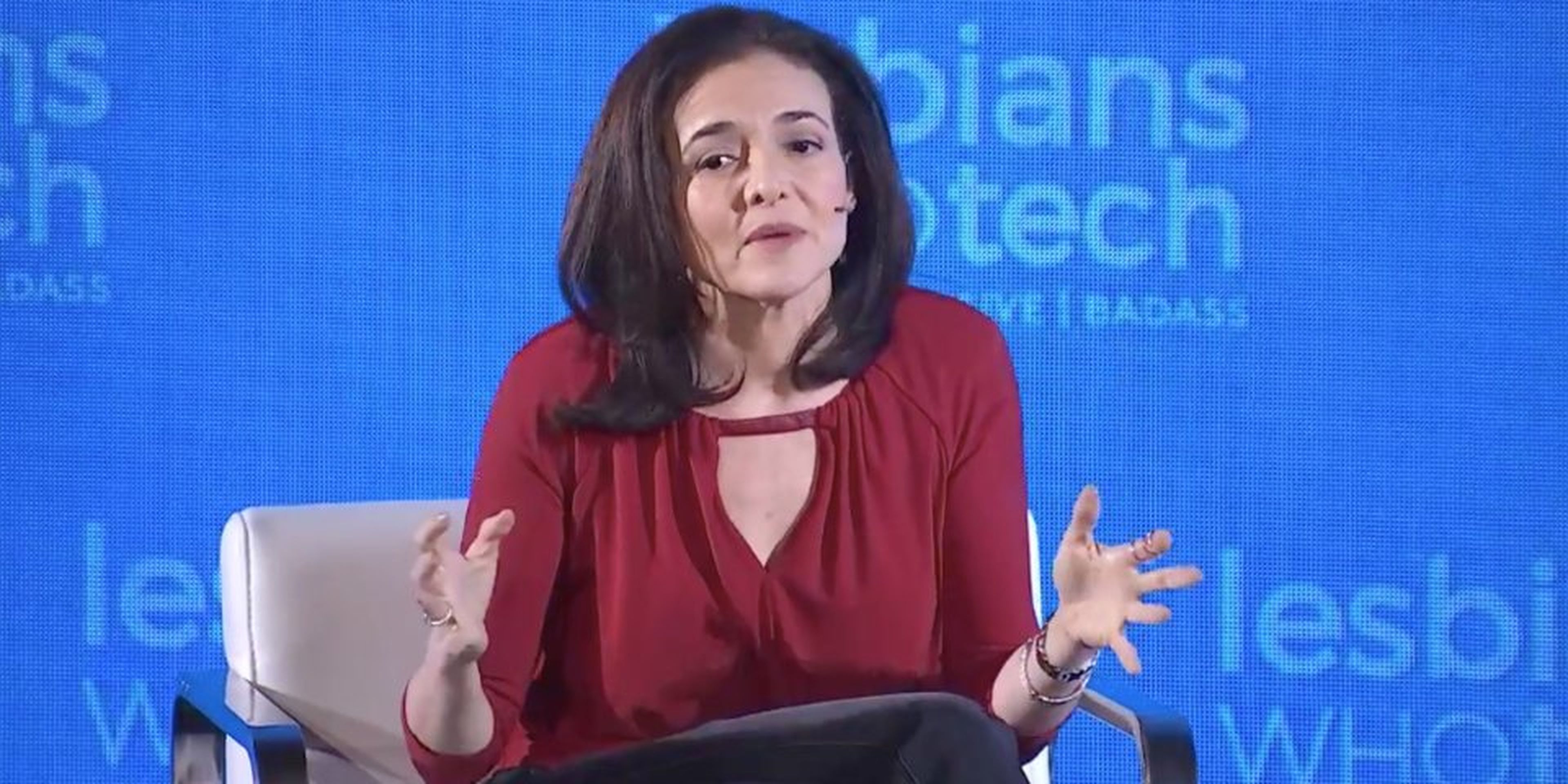 Sheryl Sandberg, directora de operaciones de Facebook, durante su intervención en Lesbians Who Tech
