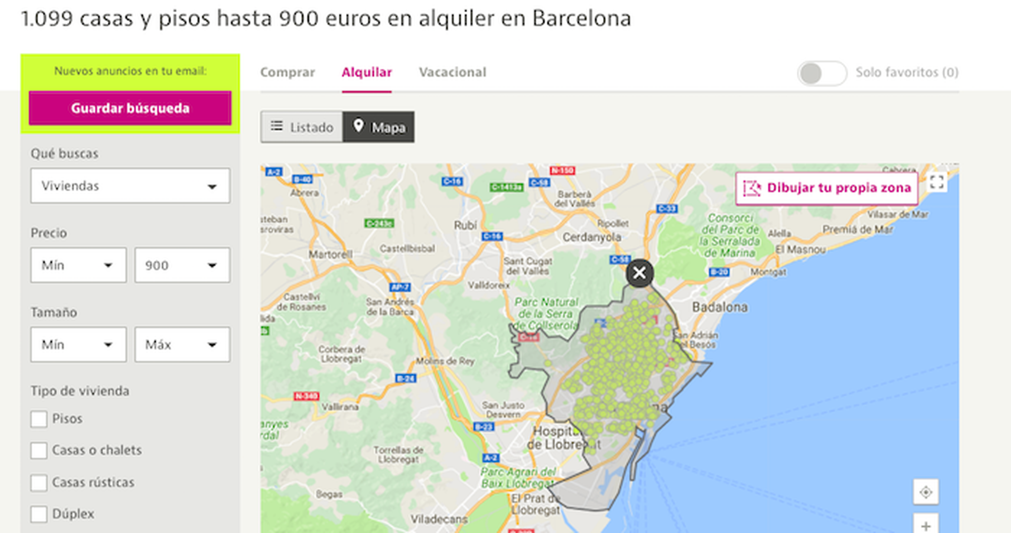 Viviendas por menos de 900 euros en Barcelona