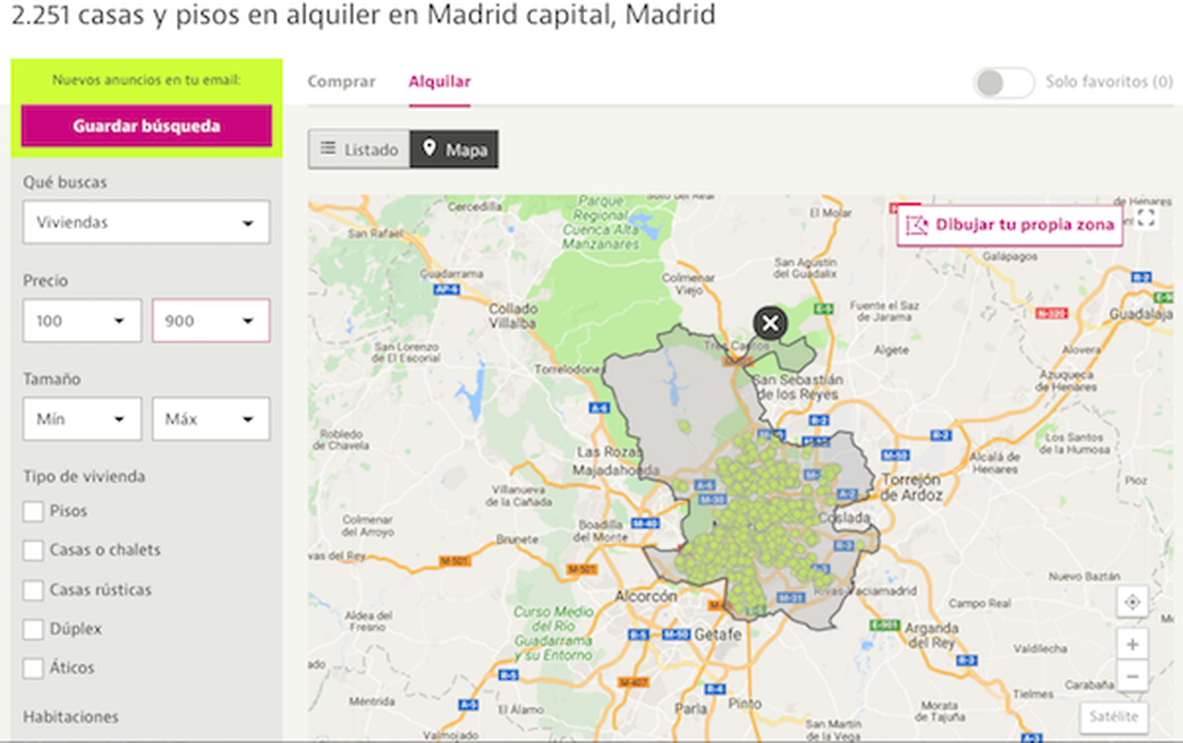 Viviendas por menos de 900 euros en Madrid