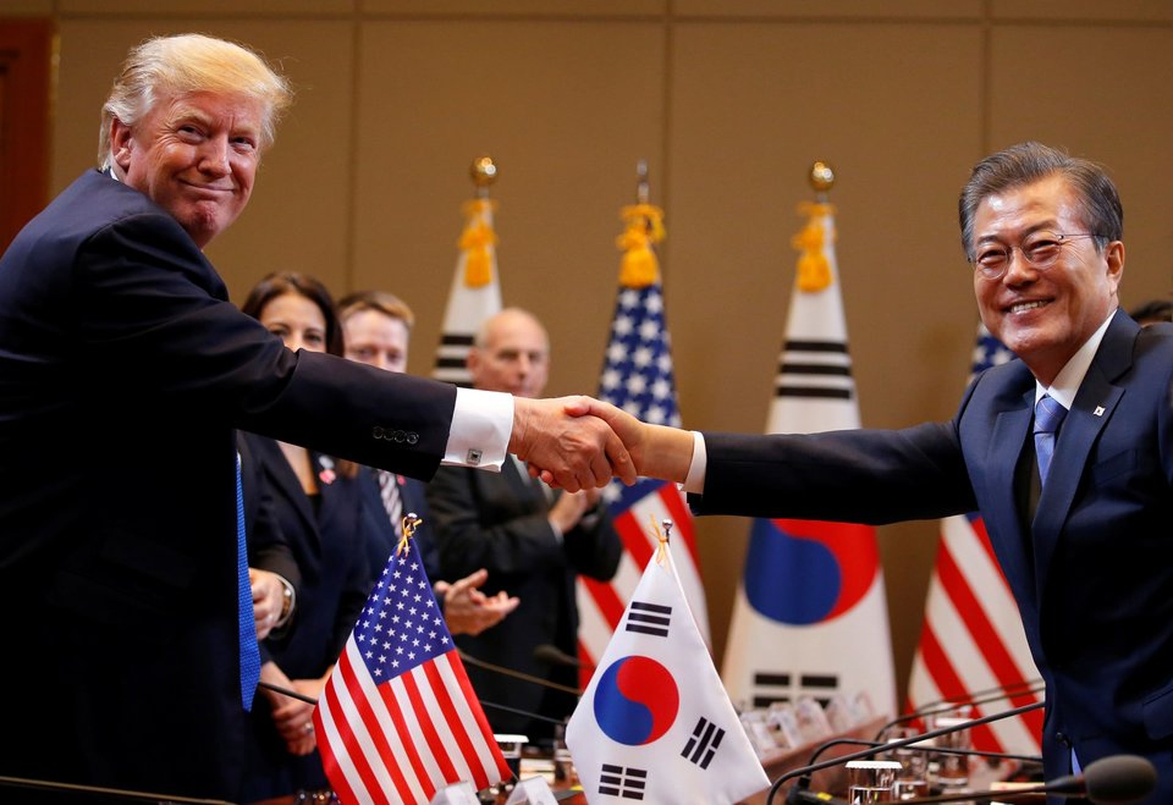 Donald Trump y Moon Jae-in, en 2017