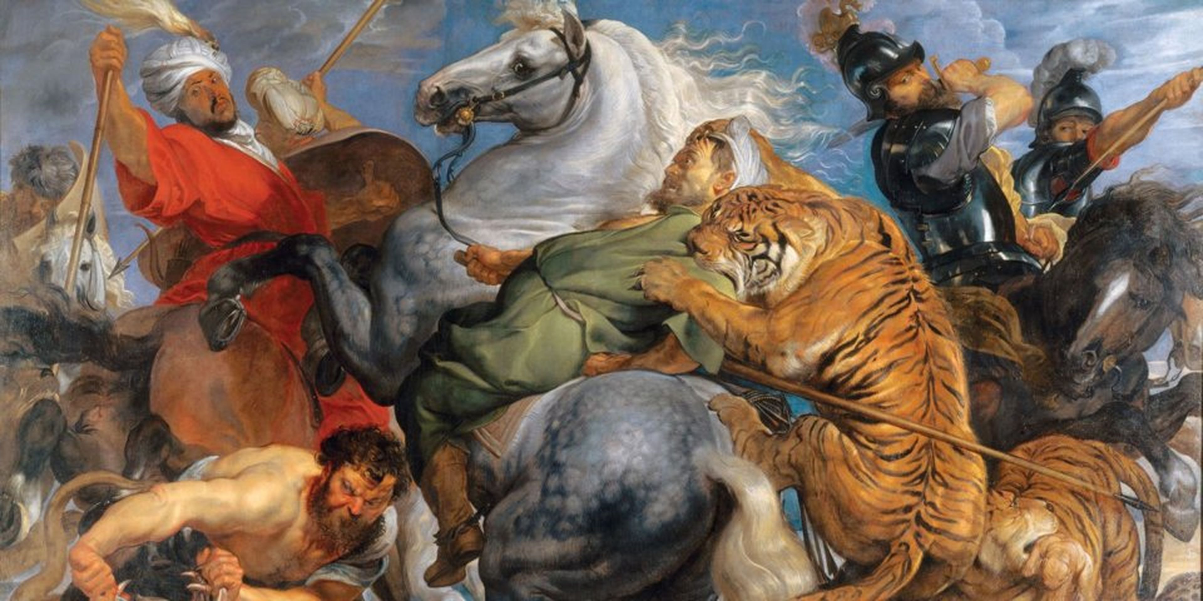 'La caza del tigre, el leopardo y el león' por Peter Paul Rubens.