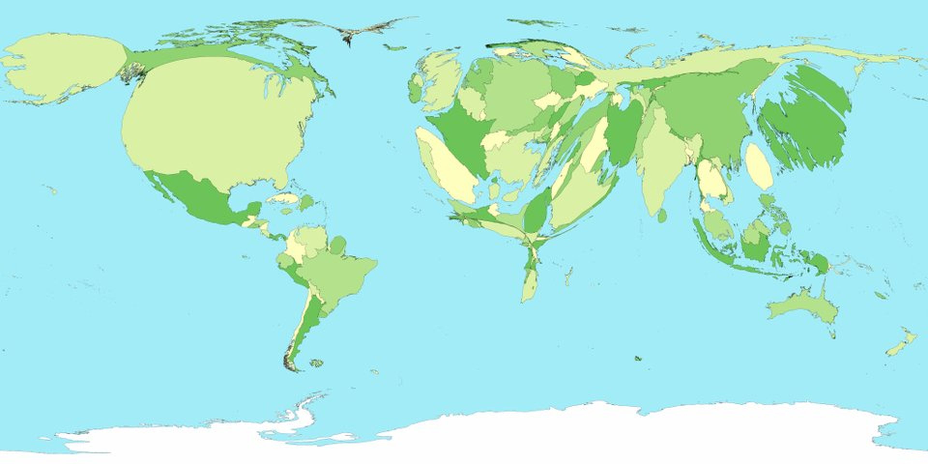 mapa según consumo energético mundial