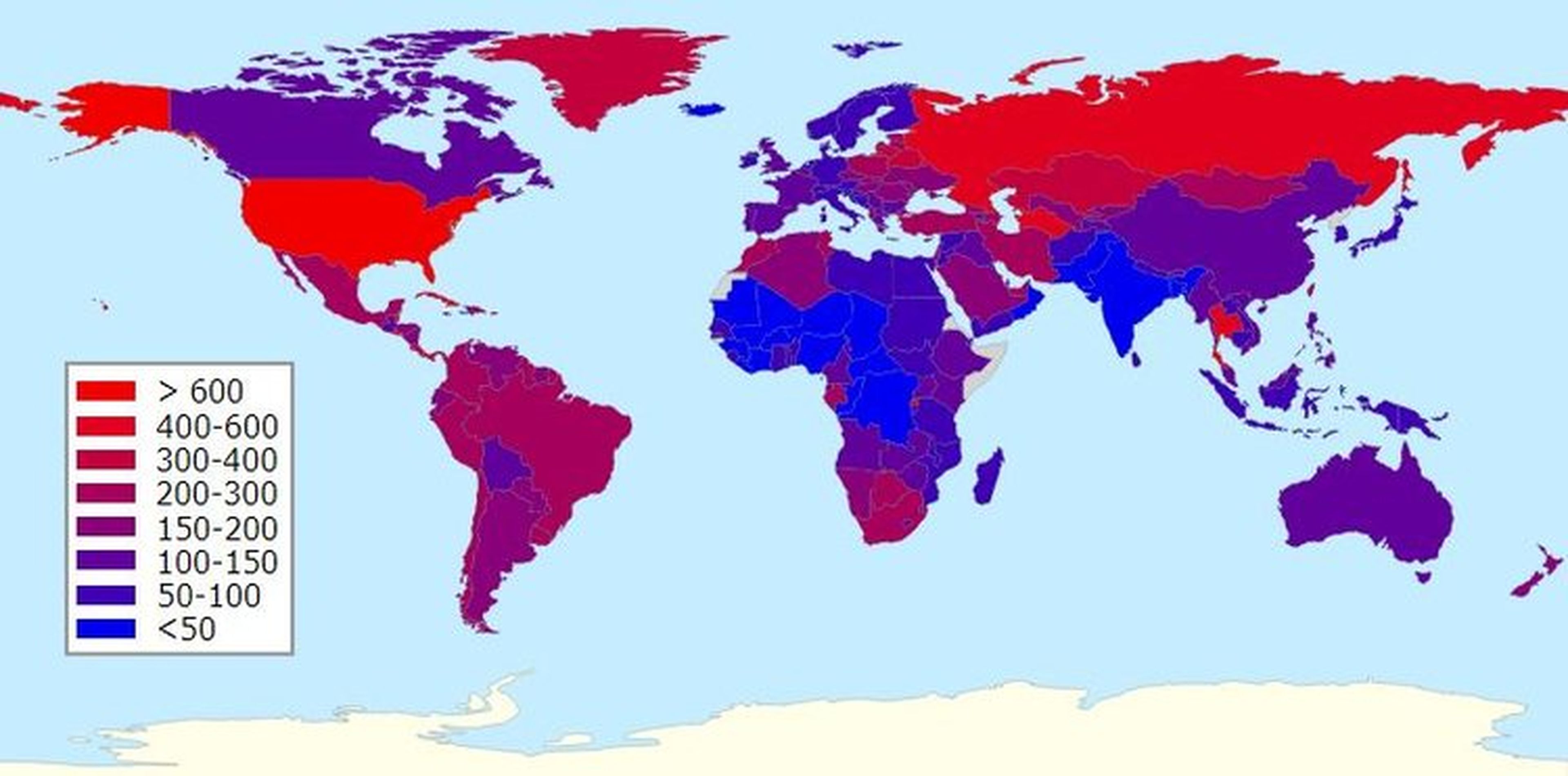 mapa de tasa de encarcelados por habitantes