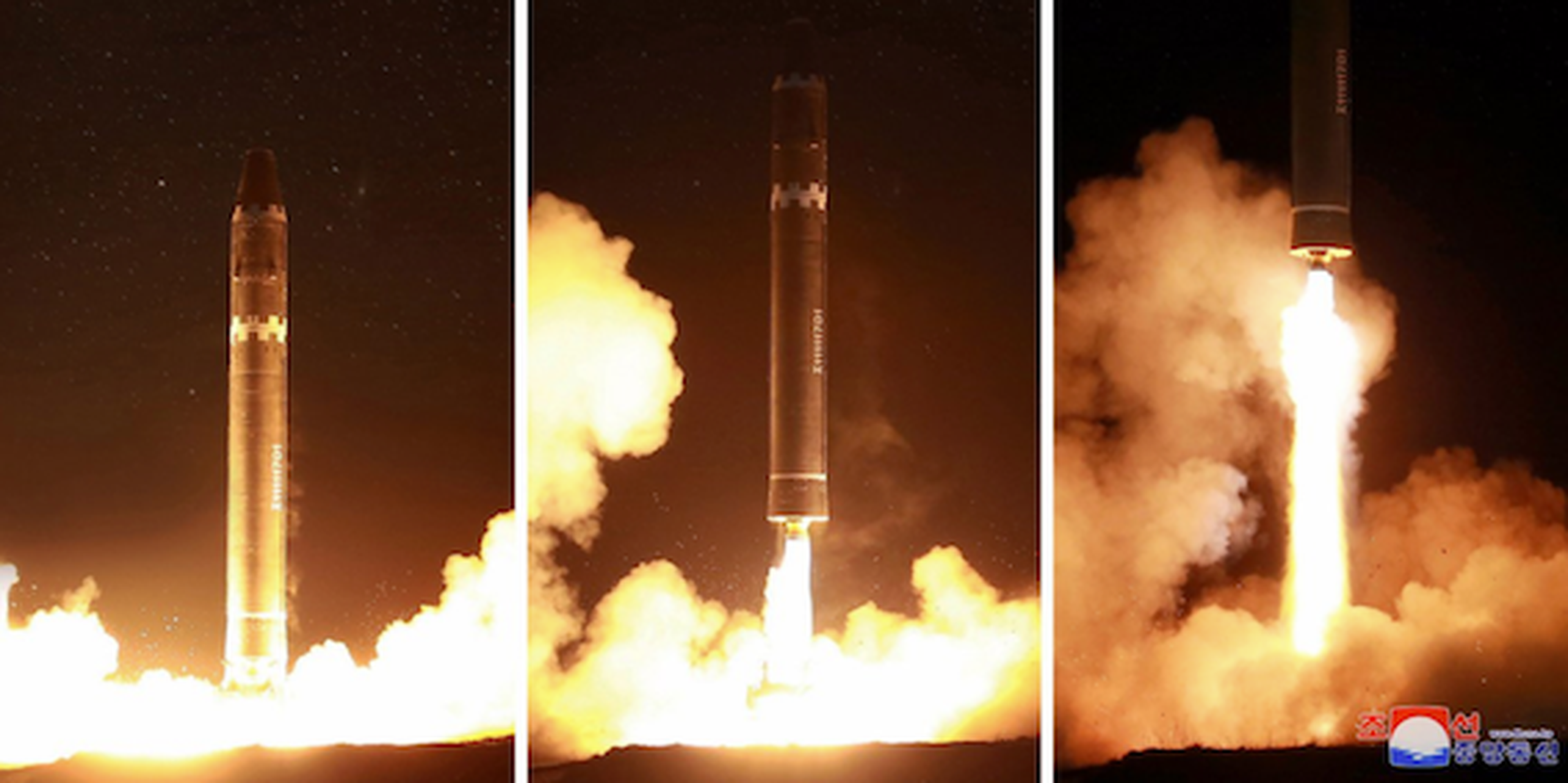 Misil balístico intercontinental Hwasong-15 de Corea del Norte, que según el país puede alcanzar Estados Unidos
