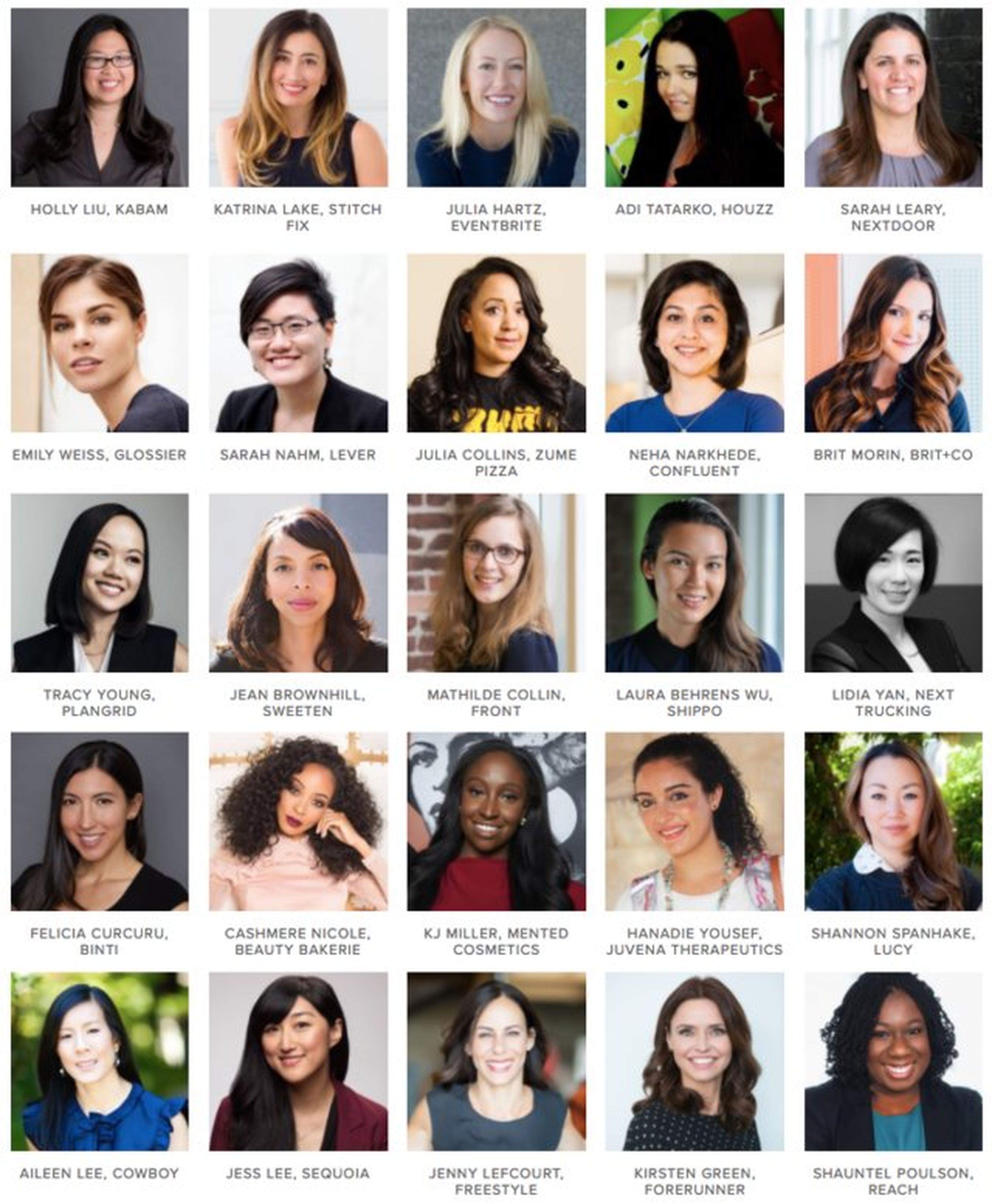 Varias de las mujeres fundadoras que participan en el proyecto